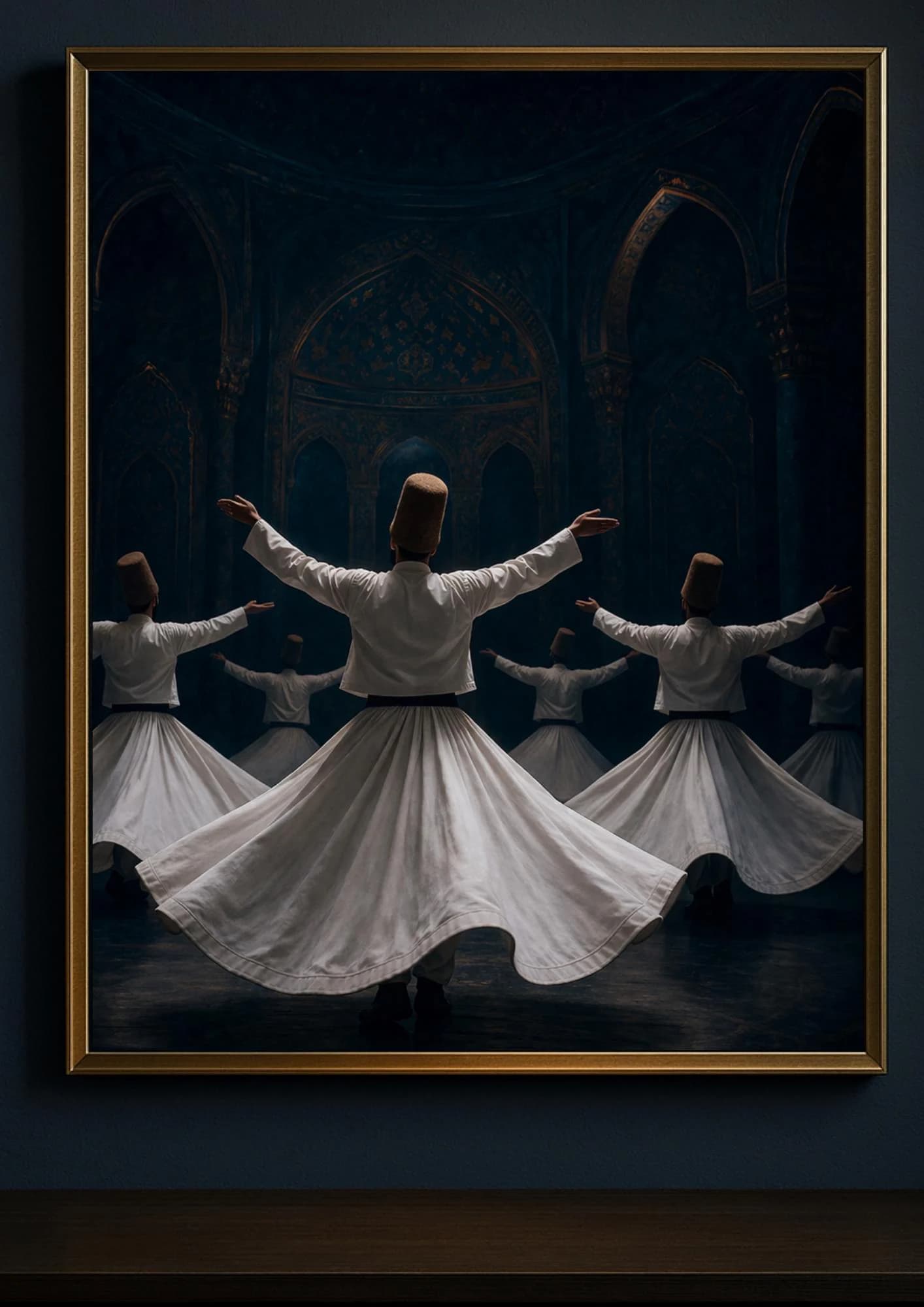 The Whirling Dervishes, Islamic Sufi Art home decor high resolution printable.