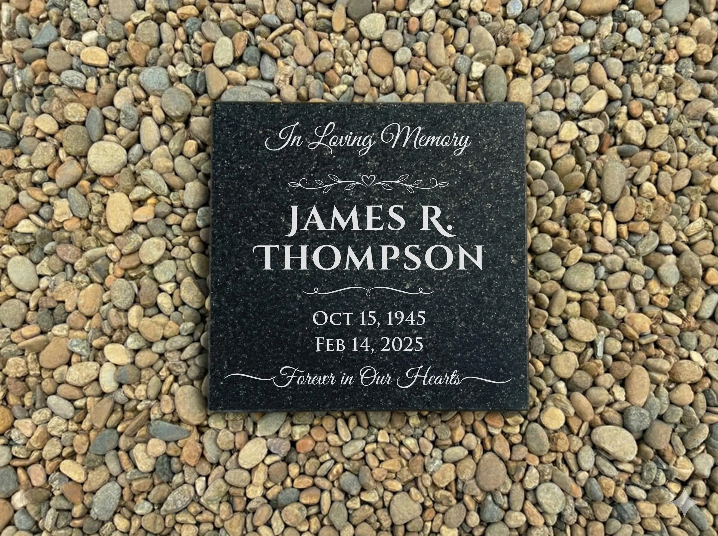 Personalized Black Granite Memorial Stone, Custom Engraved Grave Marker Headstone grave plaque - image 4