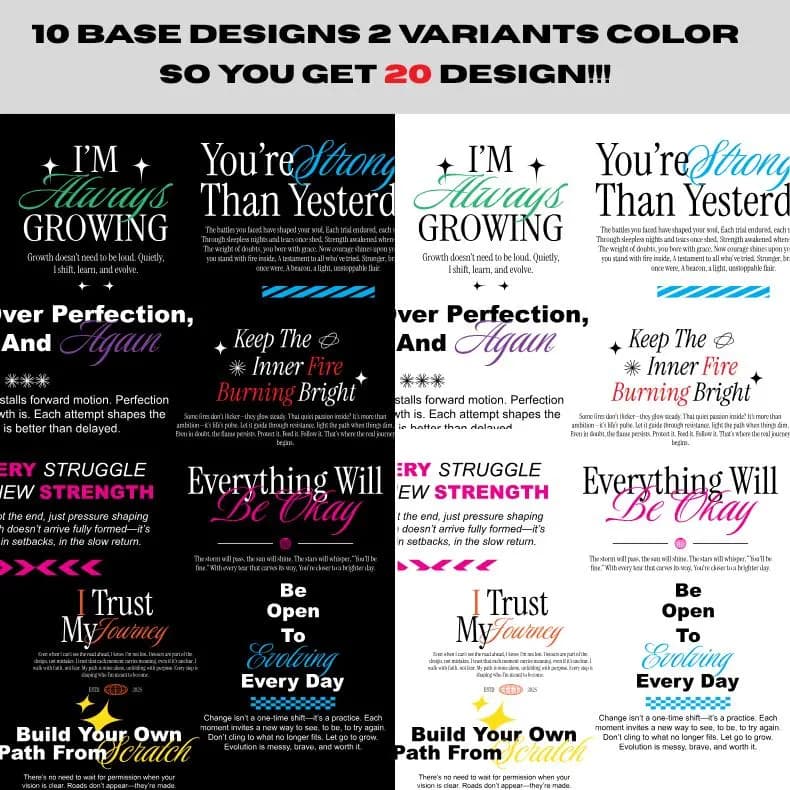 Urban Streetwear Design Bundle: Motivational Typography (PNG, EPS, SVG) - image 3