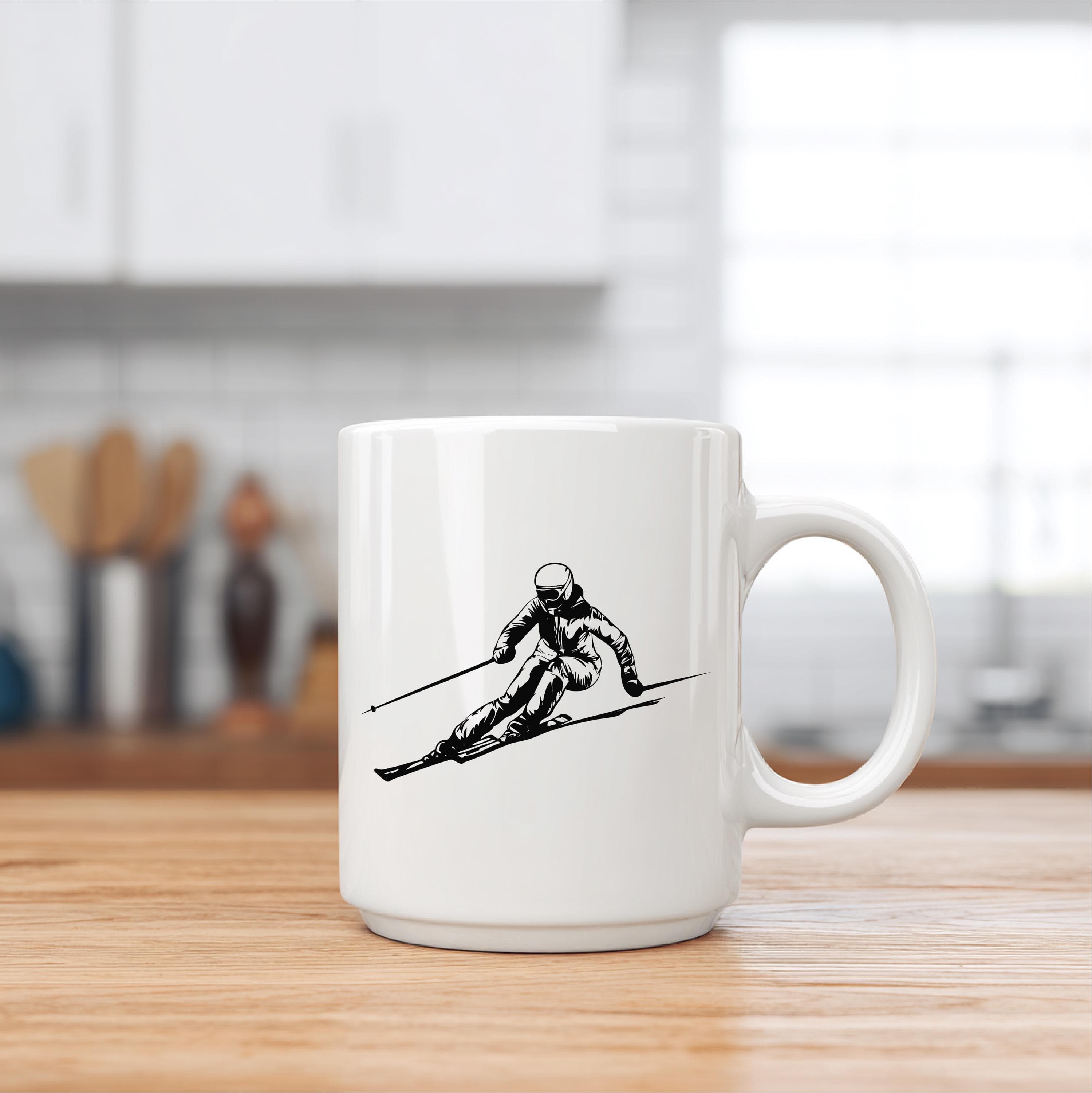 Girl Alpine Skiing SVG – Winter Sports Silhouette for Cricut and Glowforge - image 2