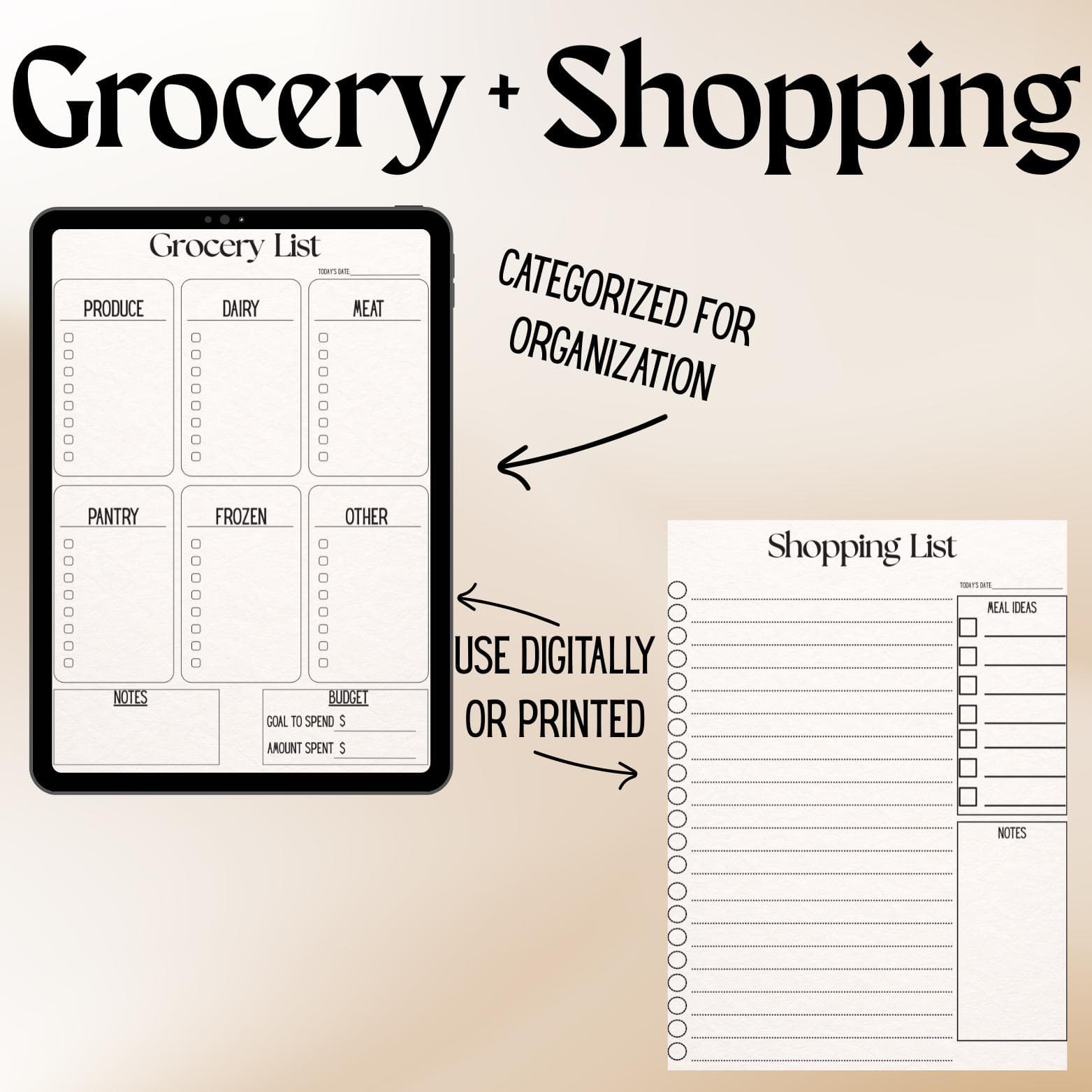 Kitchen Reset Planner | Meal, Grocery, Pantry, Cleaning Checklist (Digital Download) - image 4
