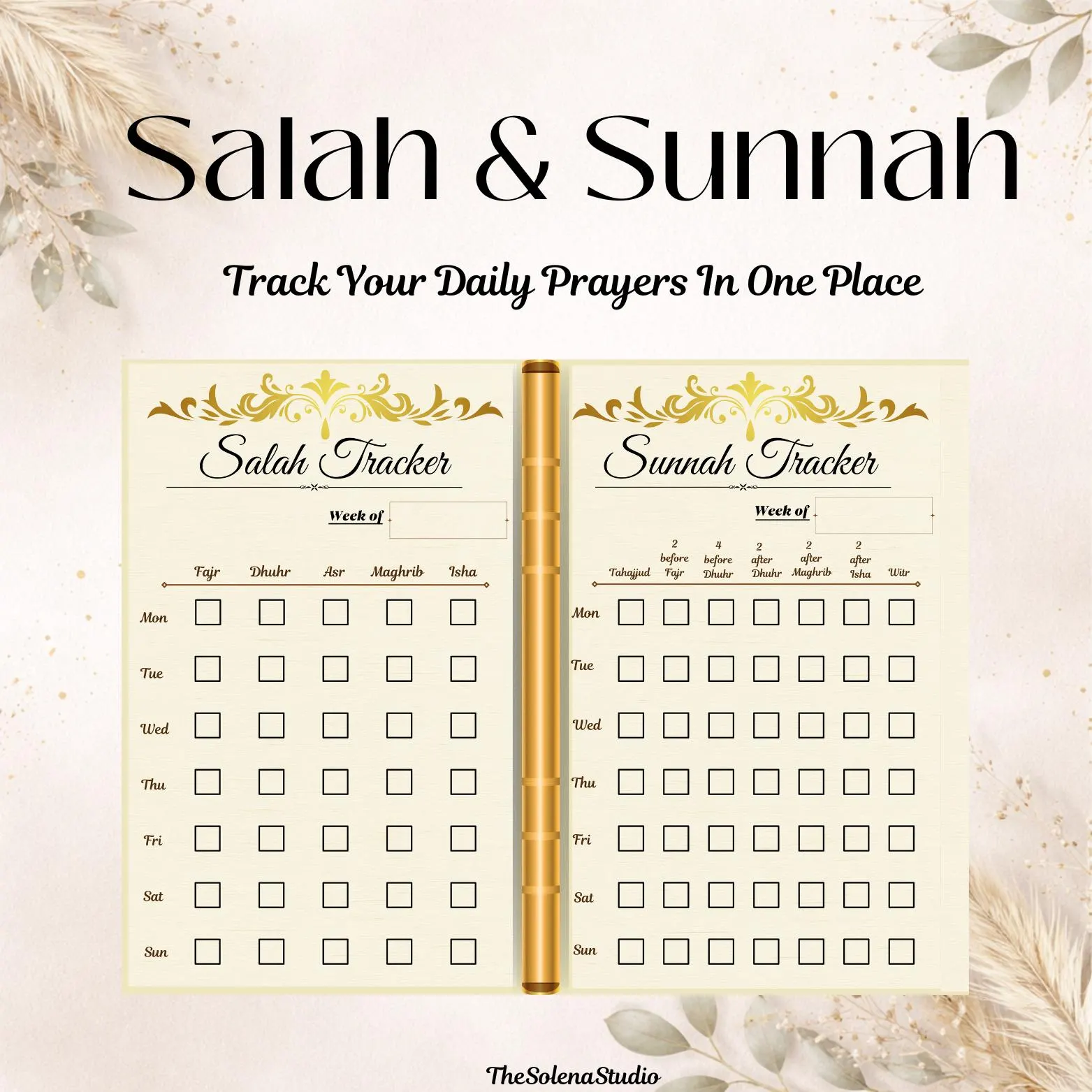 Islamic Worship Tracker Bundle | Salah, Sunnah, Ramadan, Habit (Digital Download) - image 5