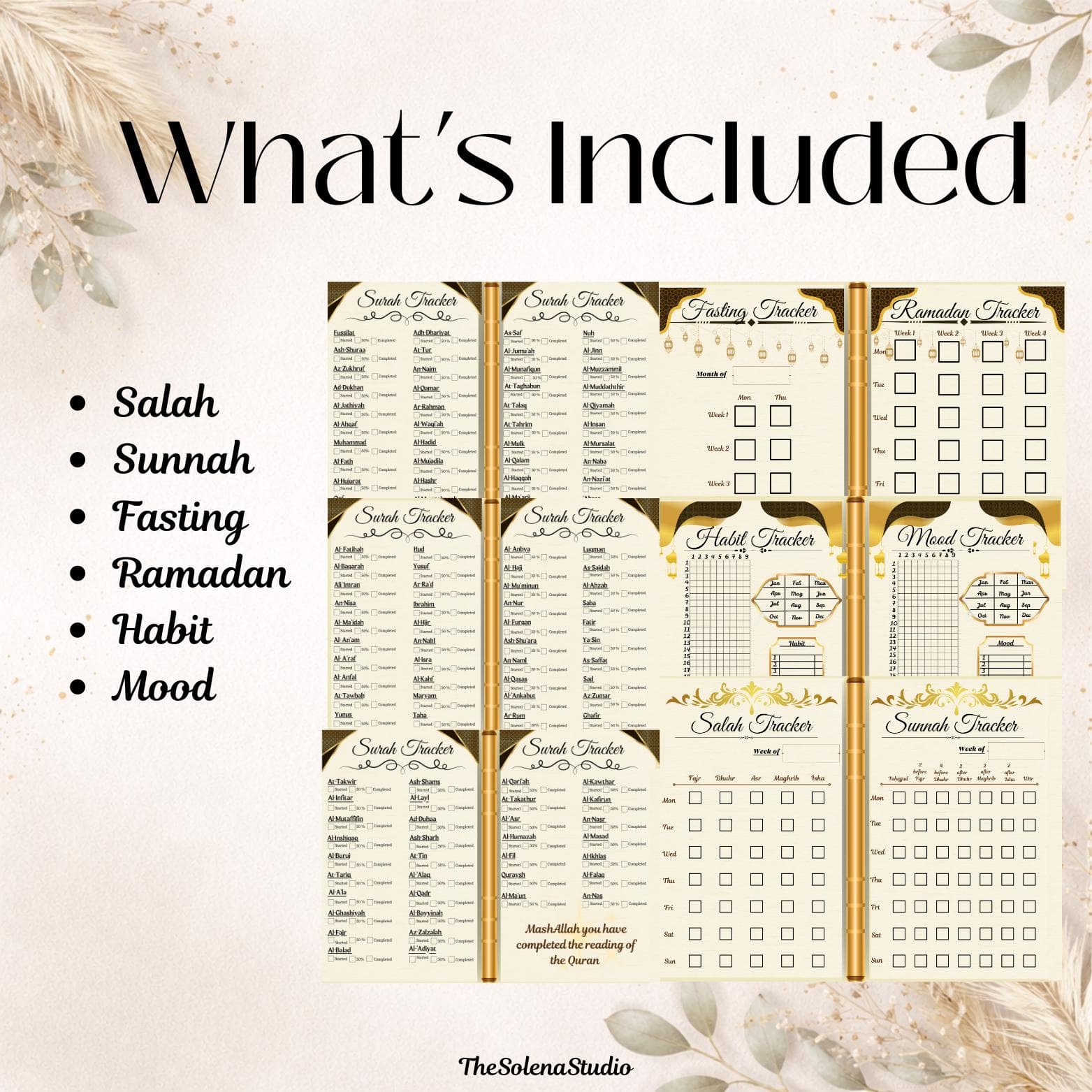 Islamic Worship Tracker Bundle | Salah, Sunnah, Ramadan, Habit (Digital Download) - image 3