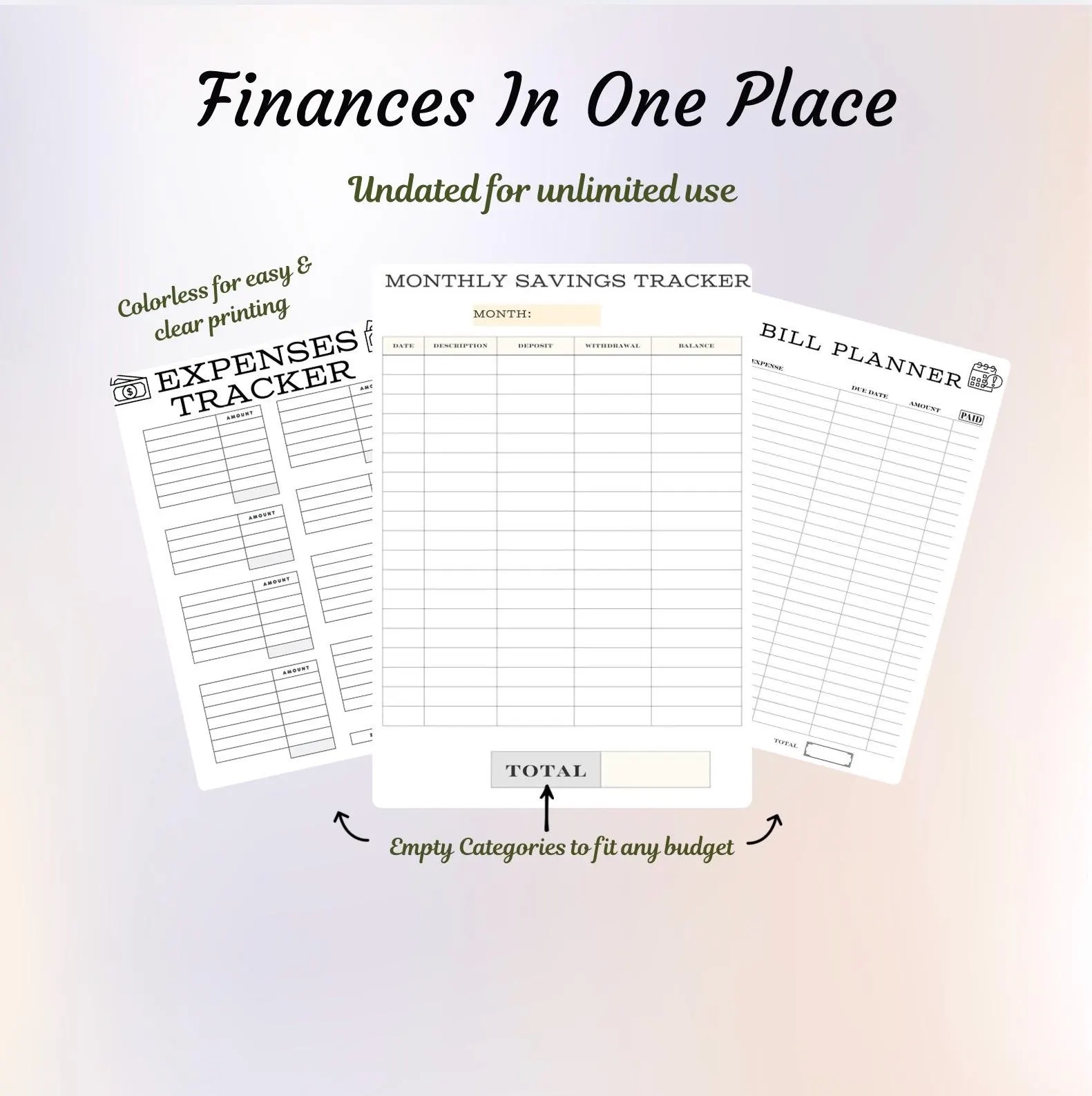 Minimalist Planner Printable | Undated Monthly, Weekly, Daily (PDF Download A4/A5/US Letter) - image 5