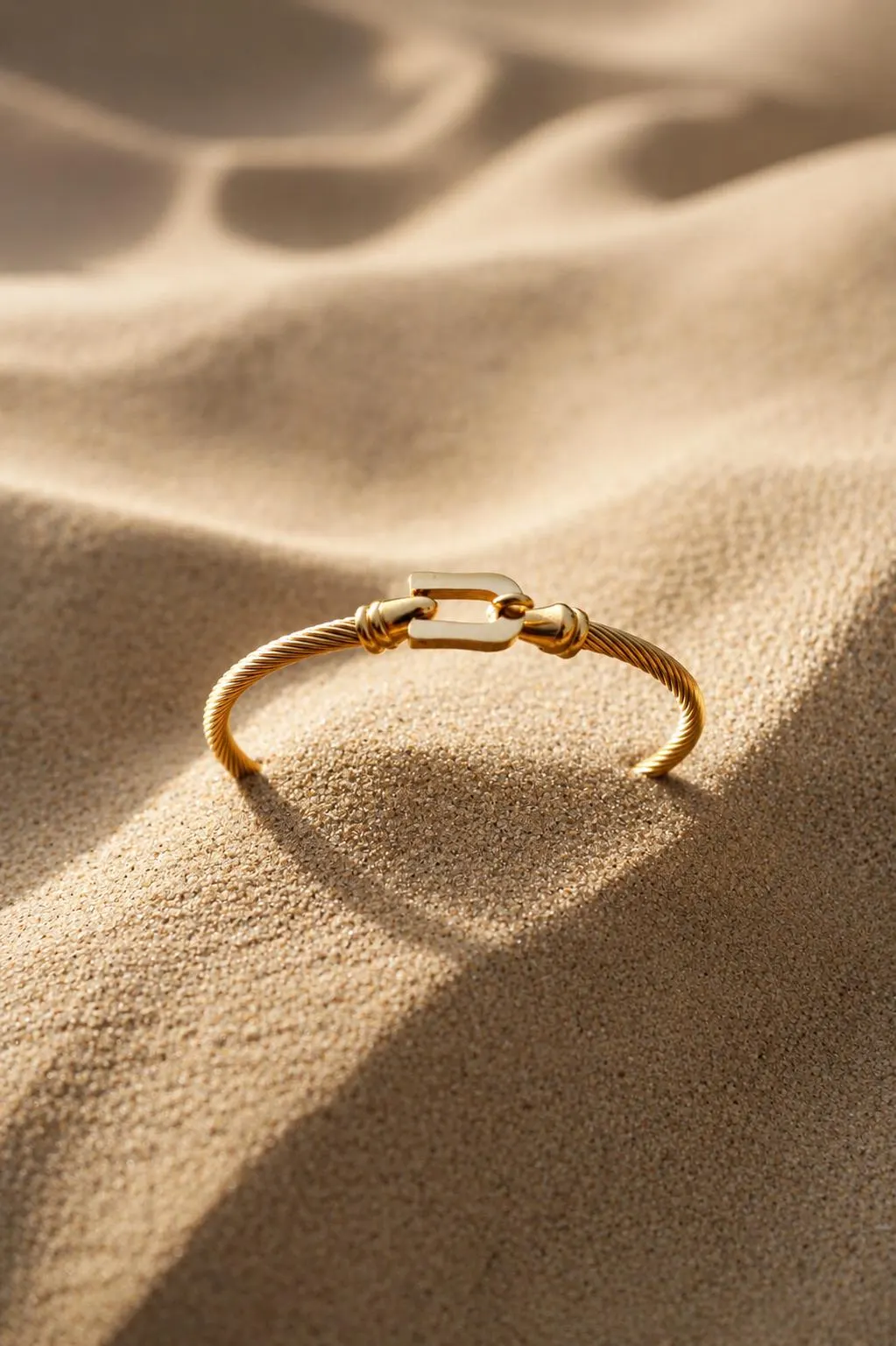 Horseclip Gold/Silver plated clasp bangle 316L Stainless steel - image 3