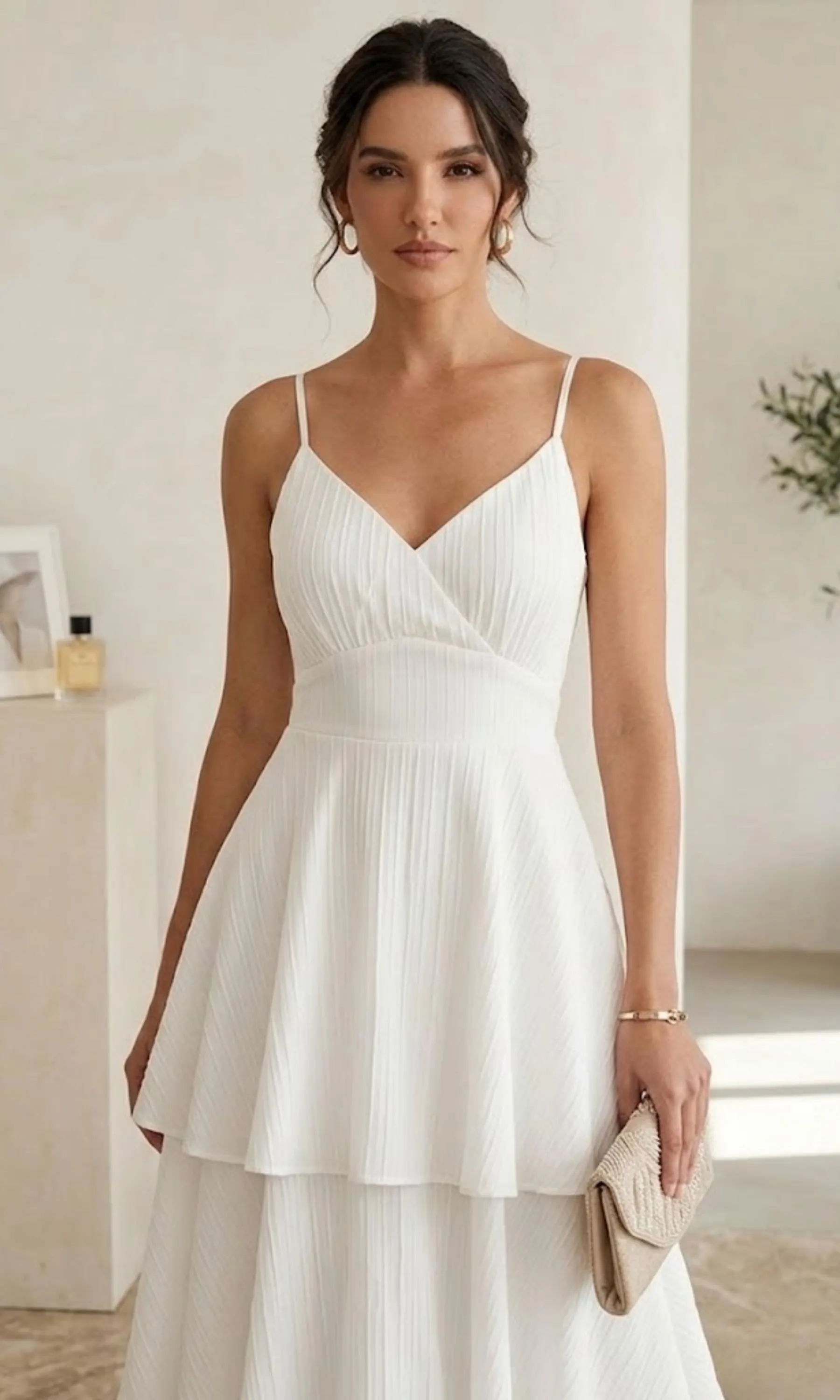 V-Neck Ruffle Slip Dress – Women’s Sleeveless Layered Summer Beach Maxi Dress - image 4