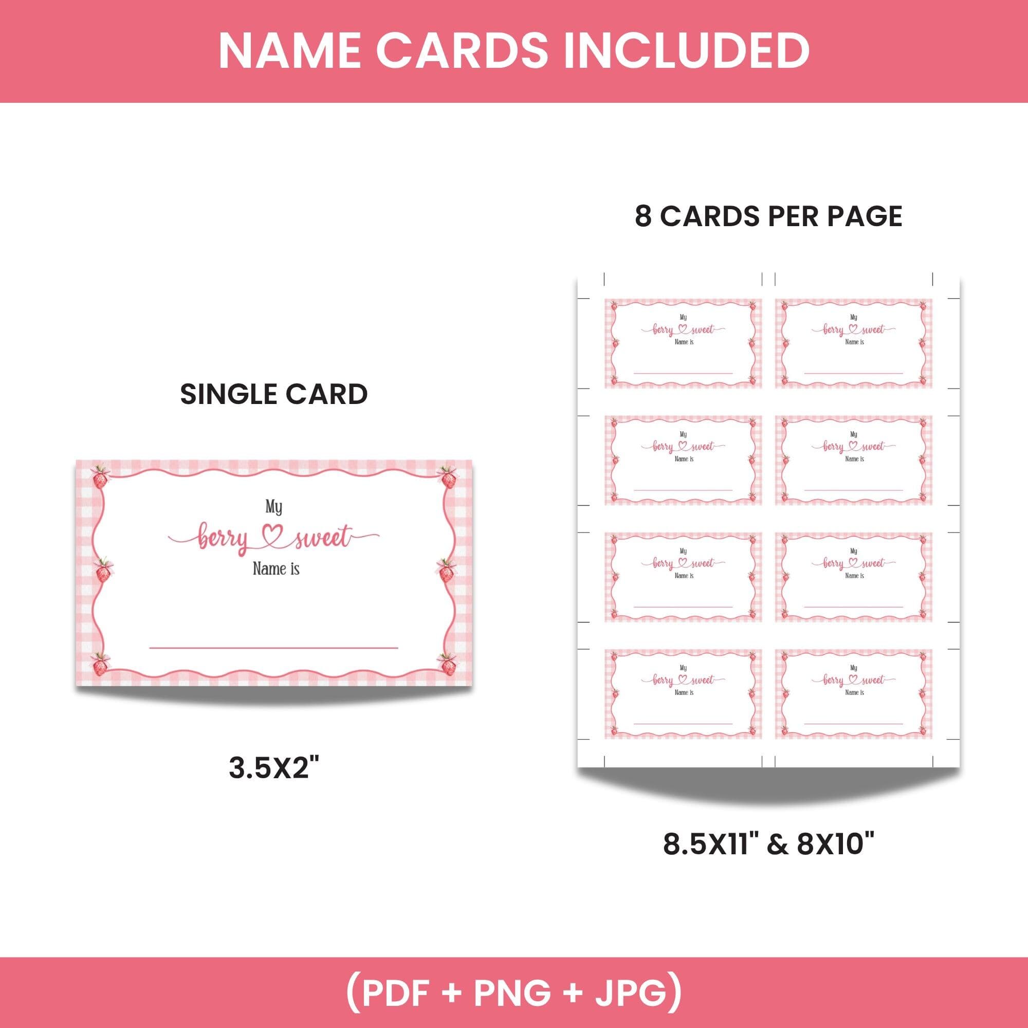 Whats your Berry Name Game Berry First Birthday Party Ice Breaker Game Pink Berry Sweet Baby Shower Game Printable Strawberry Activity Sheet - image 3