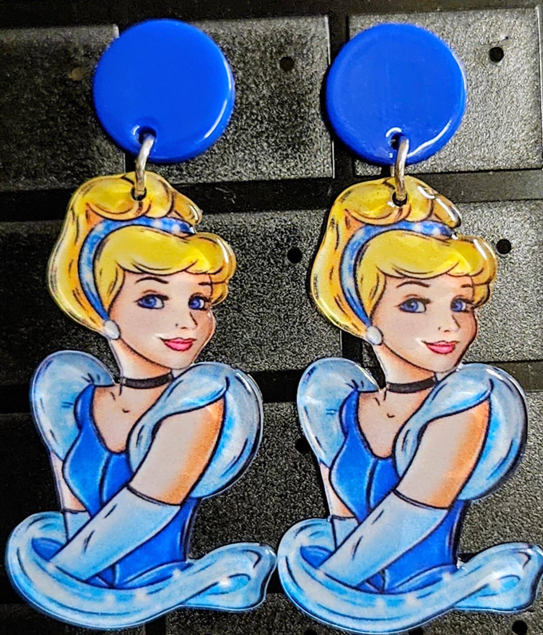 Princess Acrylic Earrings: Magical Jewelry Elsa, Anna, Moana, Belle, Snow white, Mulan, Cinderella - image 5