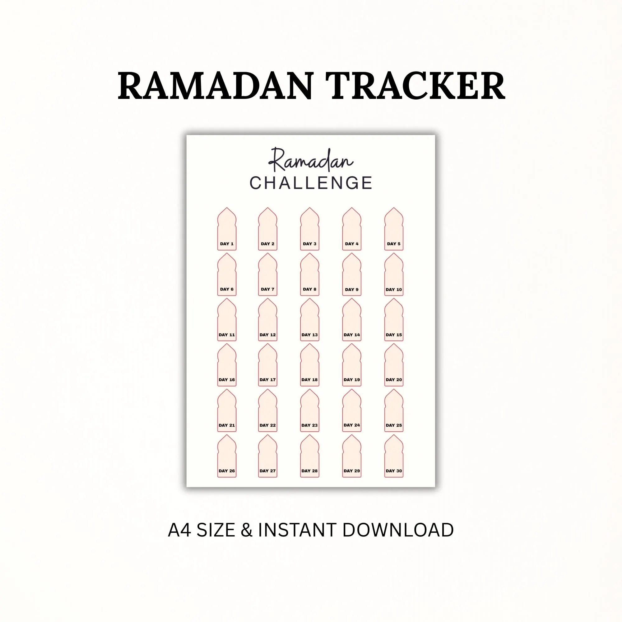 2026 Ramadan Trackers, Fasting, Tarawih & Salah Challenge (Printable PDF) - image 3