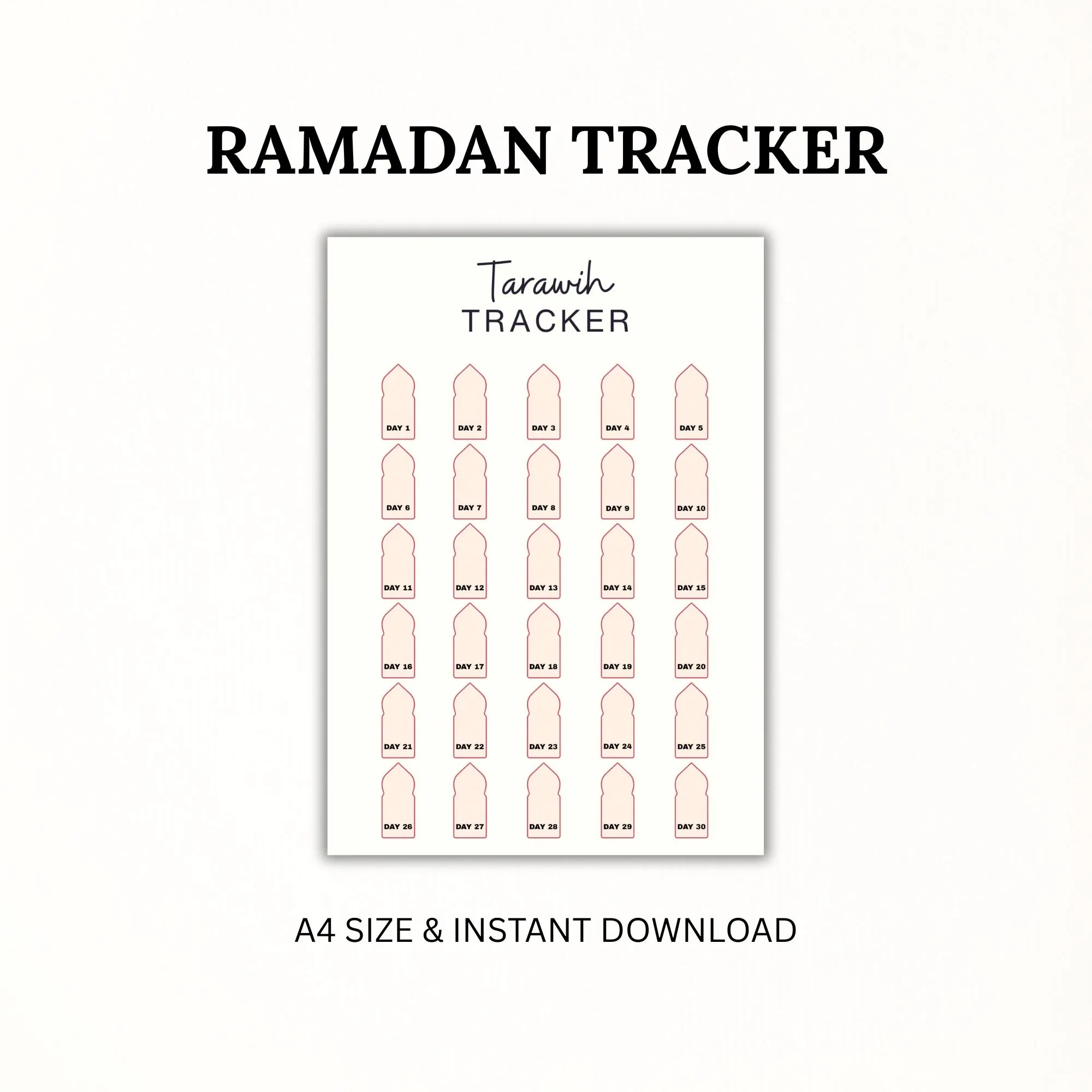 2026 Ramadan Trackers, Fasting, Tarawih & Salah Challenge (Printable PDF) - image 5