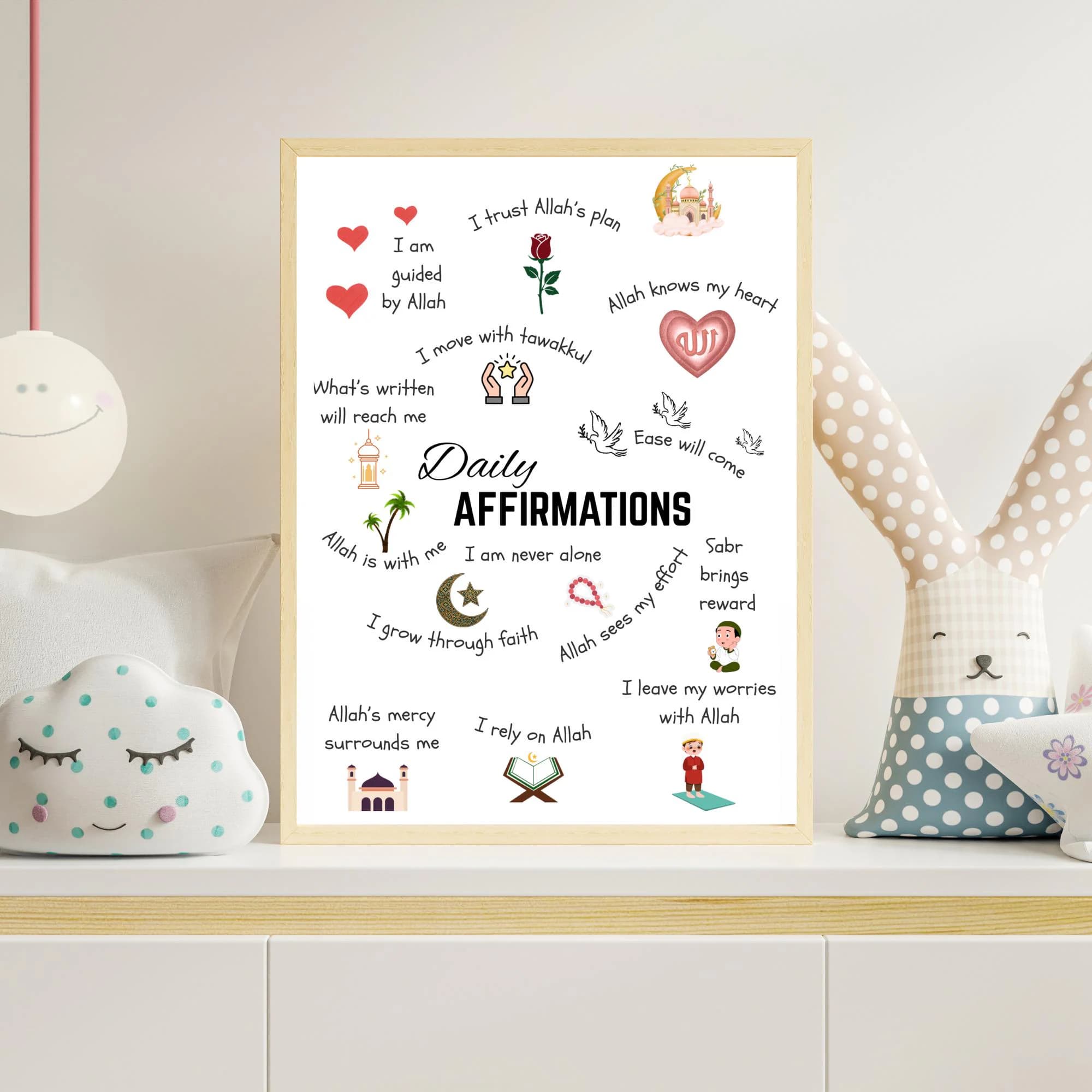 Islamic Kids Educational Printable Bundle, Digital Wall Art Print, Homeschool, Nursery, Minimalist, Instant Download - image 4