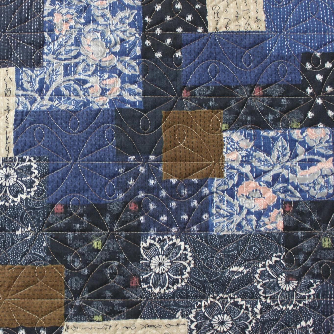 Double sided pre-quilted fabric,3 Yards,Debbie Maddy Yukata Boro Cheater Cloth, Moda Primitive Muslin Pie Crust Primitive Gatherings - image 5