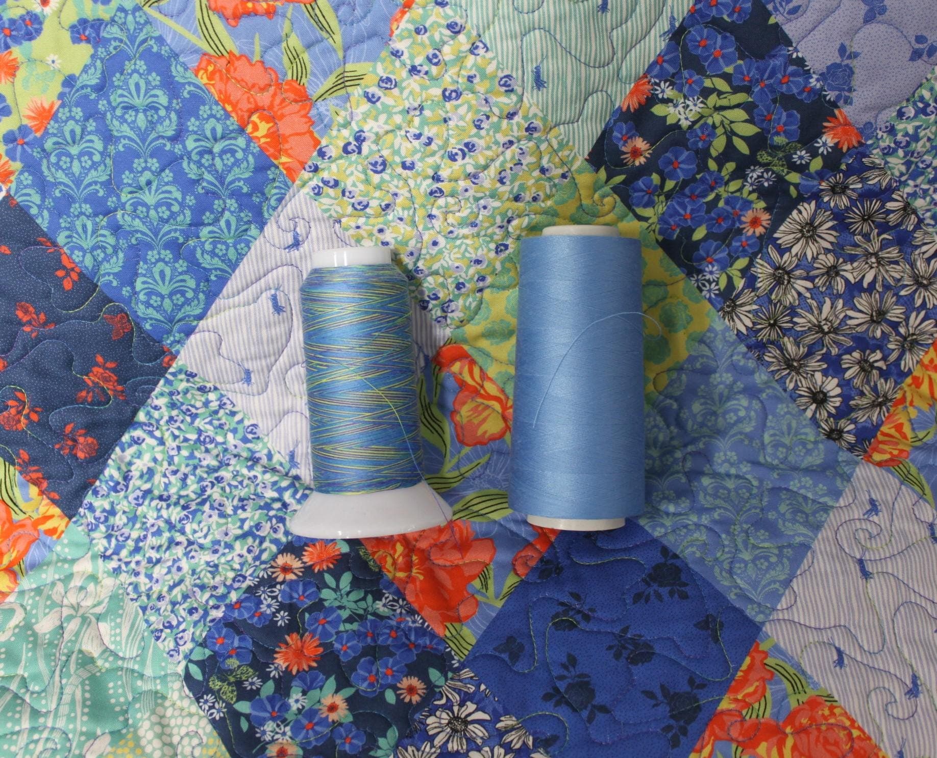 Double sided pre-quilted fabric, DIY quilted jacket, DIY Vests, Ready To Use, Garden Society Navy, Crystal Manning, Create Joy Project, Moda - image 5