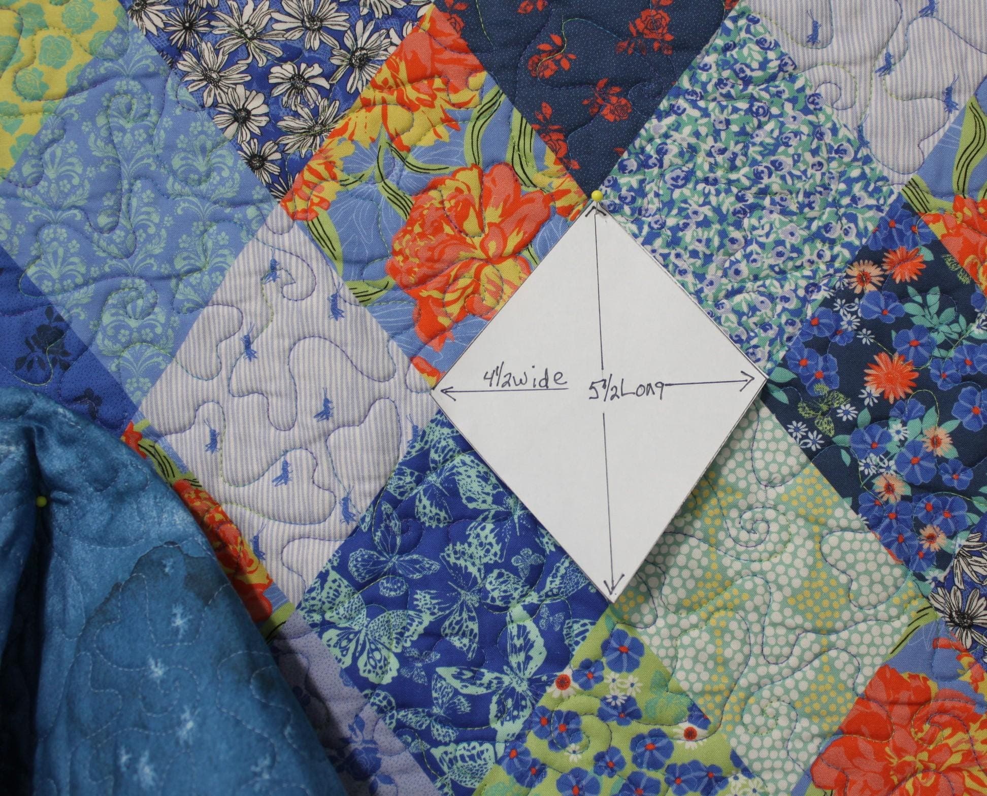 Double sided pre-quilted fabric, DIY quilted jacket, DIY Vests, Ready To Use, Garden Society Navy, Crystal Manning, Create Joy Project, Moda - image 4