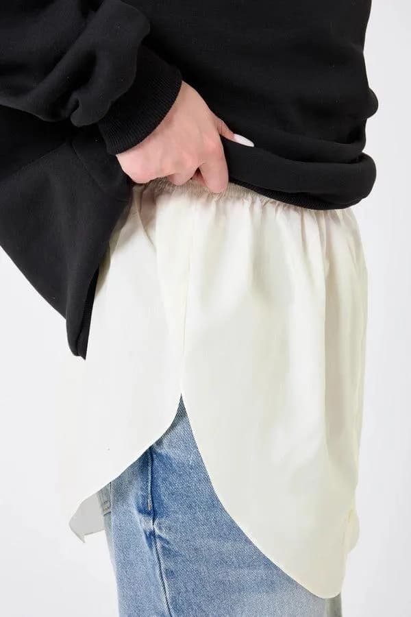 Shirt Extender Mini Undershirt Skirt Half Length Shirt Skirts - image 5