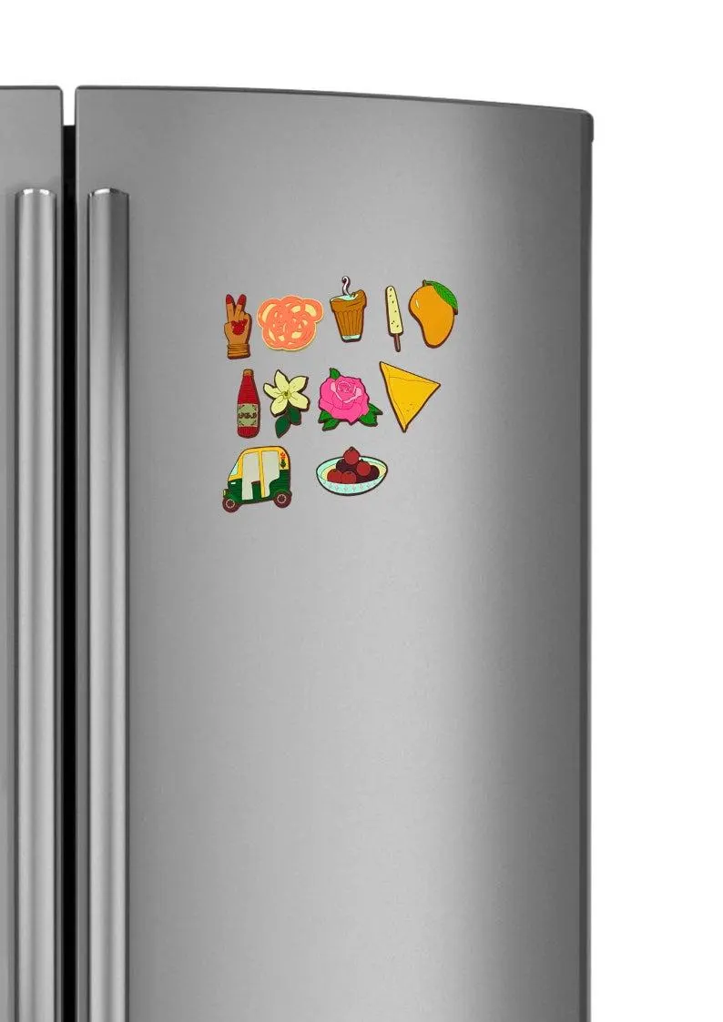 PREORDER Pakistani Things Magnets Set Of 11 South Asian Heritage Muslim gift modest wear hijab Desi Punjabi Lahore Urdu Jalebi Kulfi Gulab J