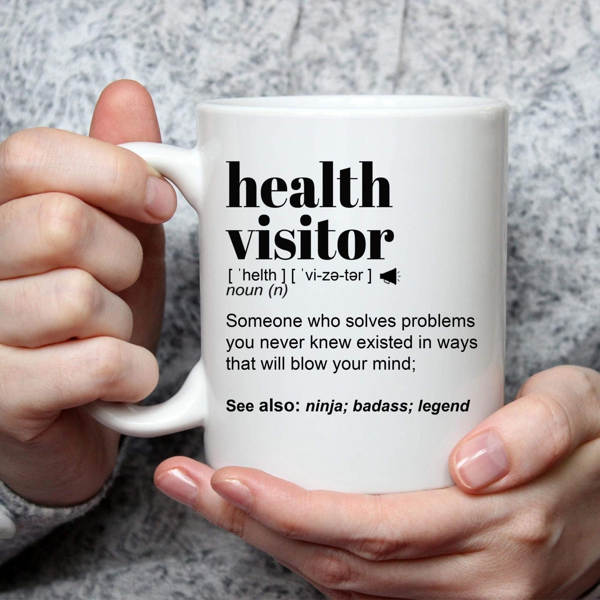 Funny Health Visitor Mug, Appreciation Gift, Custom Name Option - image 3
