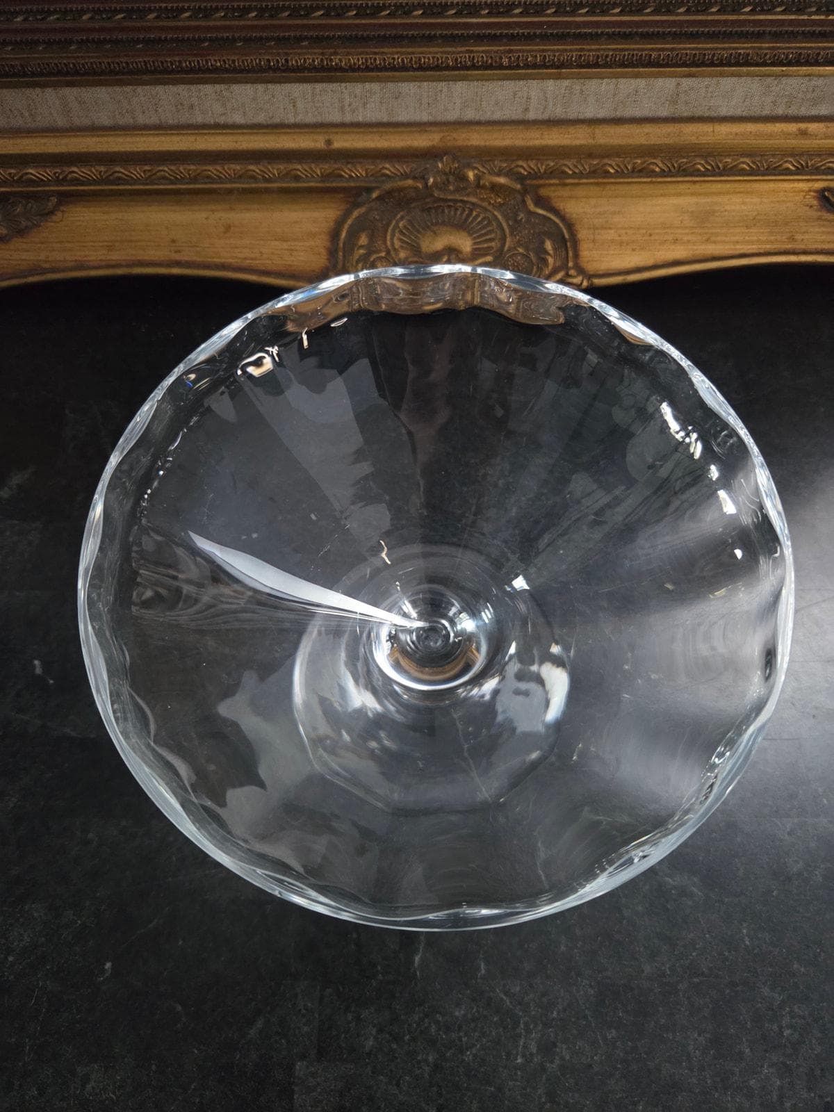 Vintage Lenox Crystal Pedestal Compote Bowl – UV Reactive Aqua Glow - image 5