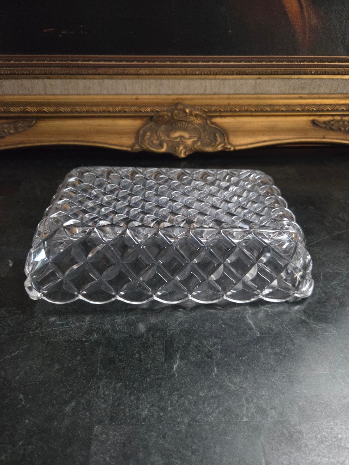 Antique EAPG Rectangular Glass Celery Serving Dish – Victorian, UV Reactive - image 4