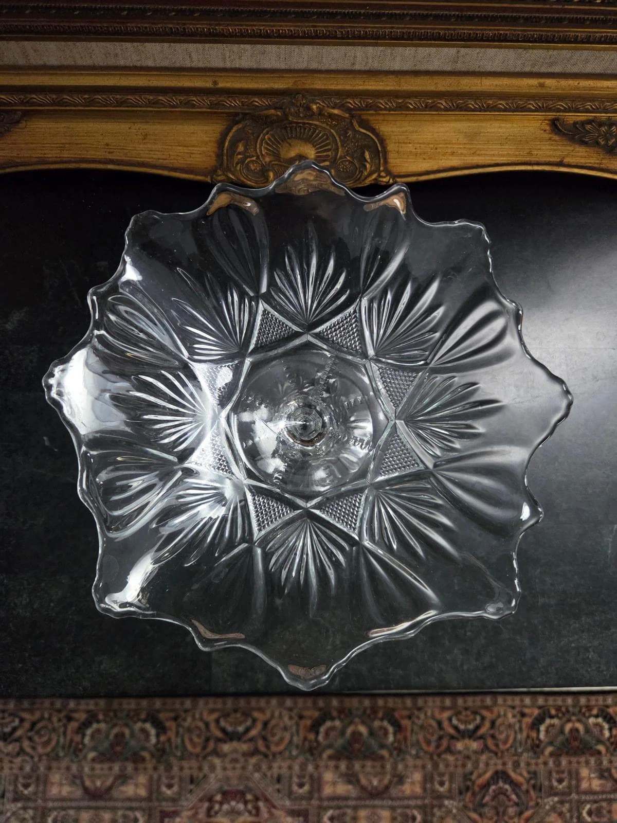 Antique EAPG Pedestal Compote Bowl – UV Reactive Victorian Glass c.1890s - image 5