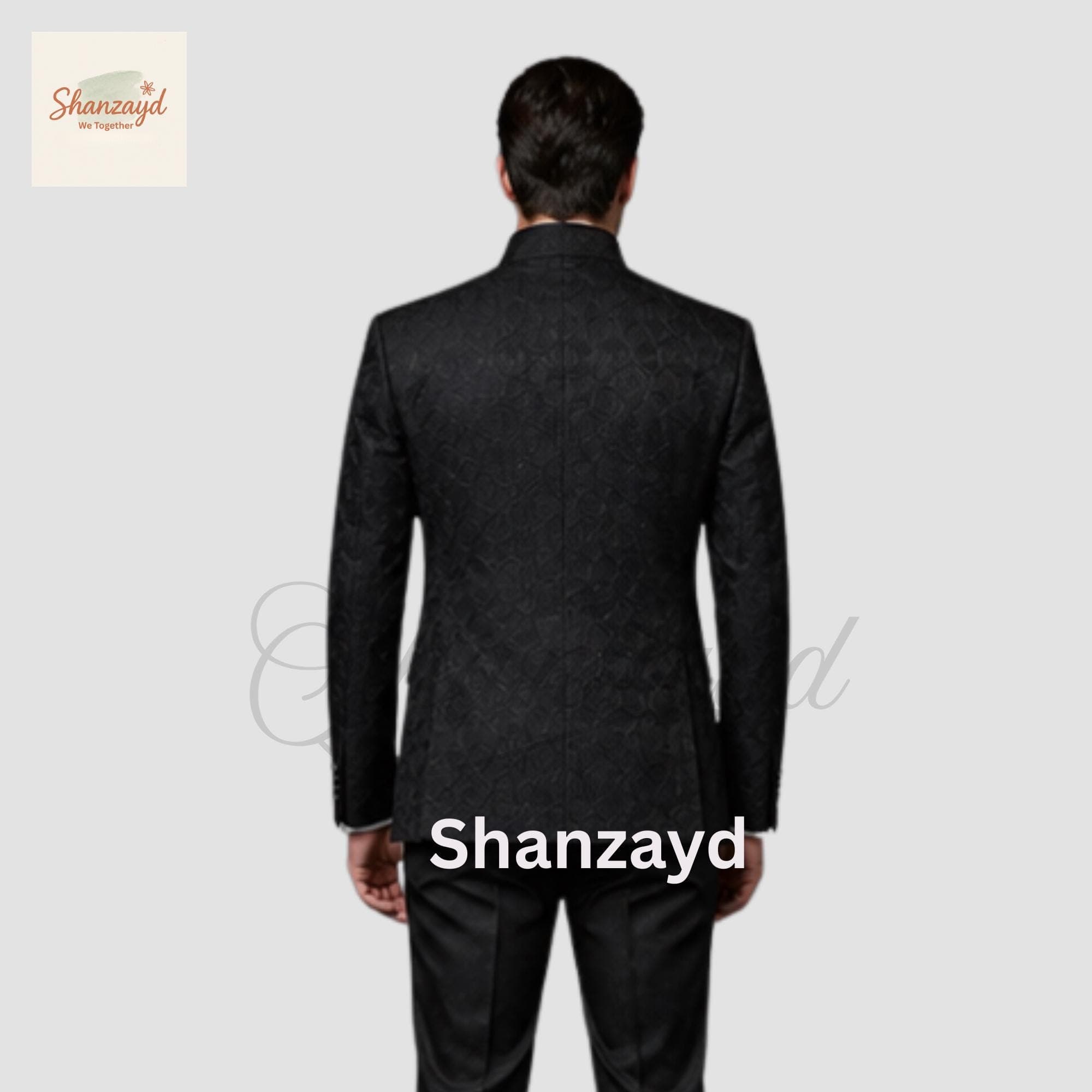Mens Black Brocade Suit Formal Wedding Suit 3 Piece Tuxedo Groom Suit Victorian Style Jacket Elegant Evening Suit Slim Fit Custom Suit Men - image 3