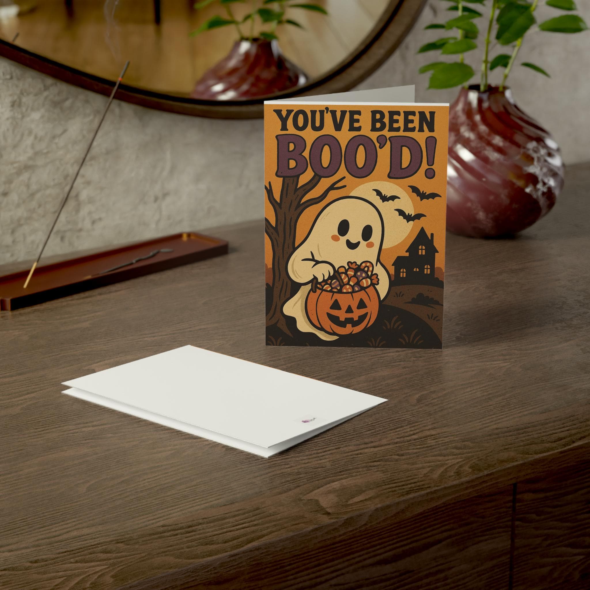Halloween Card-Boo’d Card–Cute Halloween-Ghost Halloween Printable-Trick or Treat-Greeting Card-Instant Download -Spooky Surprise - image 3