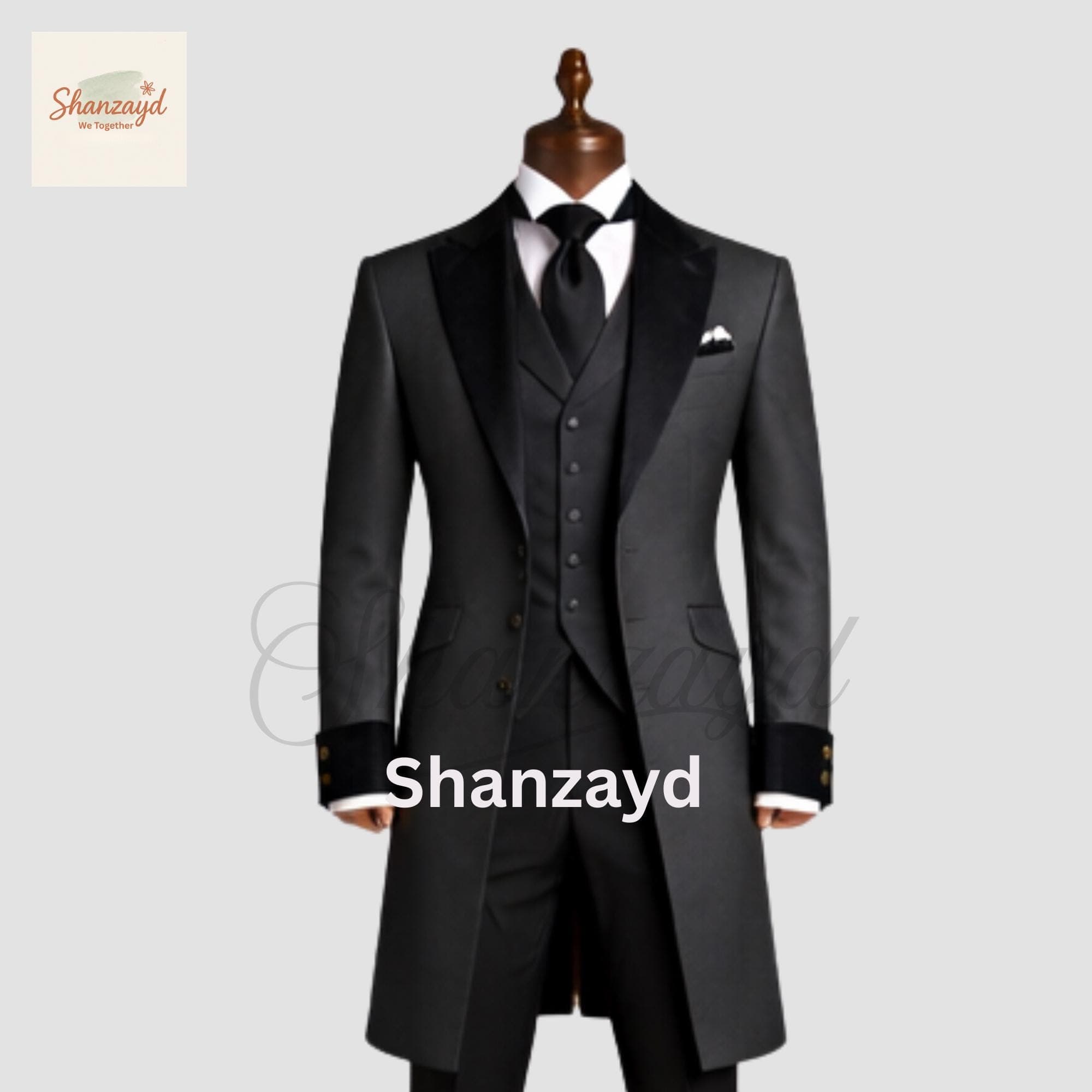 Black Tailcoat Suit Men, Victorian Frock Coat Tuxedo, Formal Wedding Suit Groom, Gothic Tailcoat Outfit, Custom 3 Piece Suit - image 5