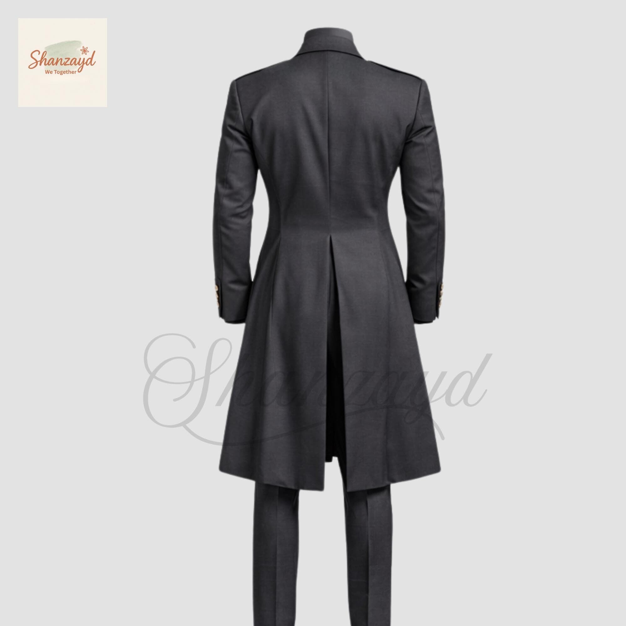Mens Black Tailcoat Suit, Double Breasted Frock Coat, Victorian Suit, Gothic Formal Suit, Tuxedo Set, Wedding Prom Outfit, Custom Made Suit - image 5