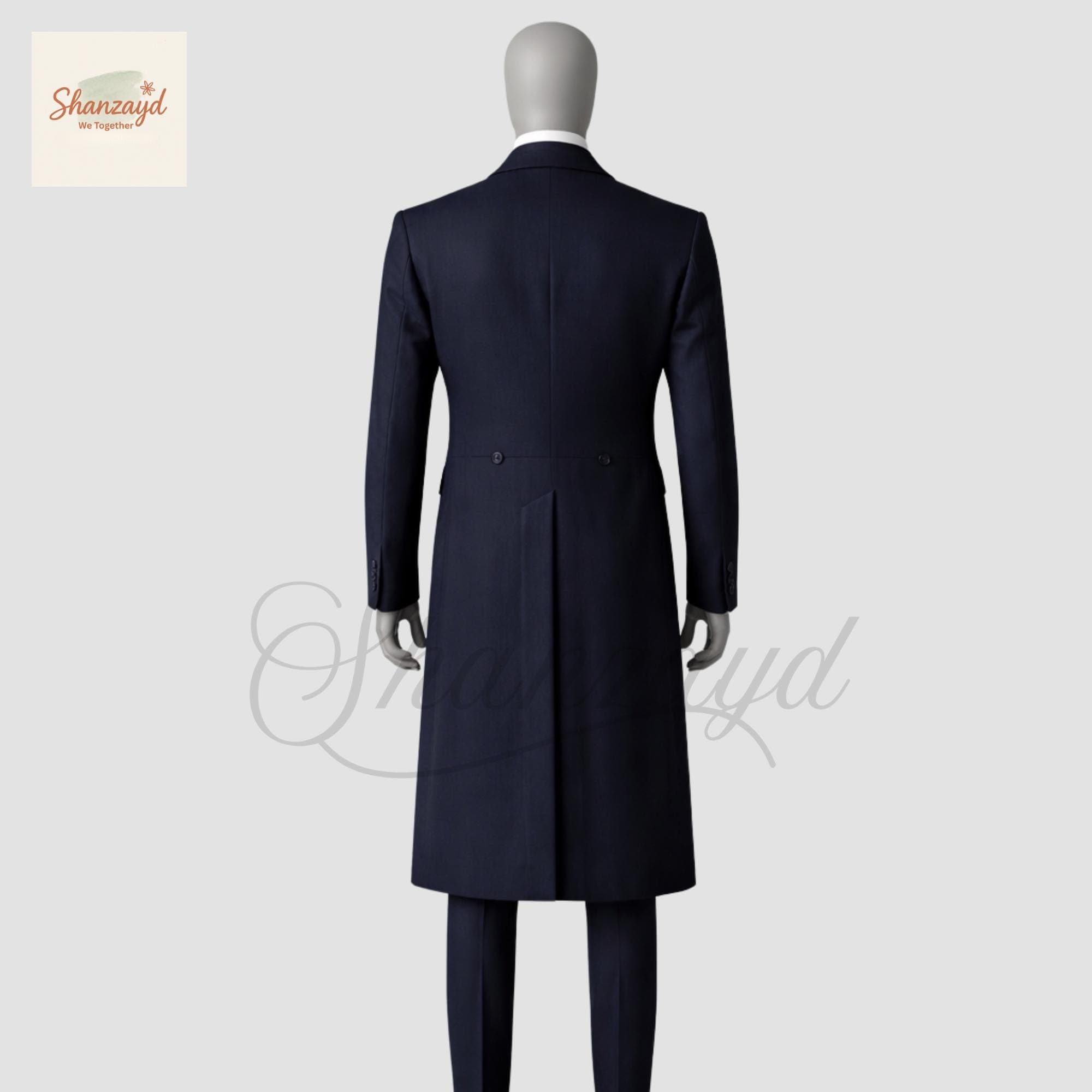 Victorian Frock Coat, Mens Navy Blue Tailcoat Suit,  Formal Suit, Wedding Tuxedo Set, Groom Outfit, Prom Suit, Custom Made Long Coat - image 5