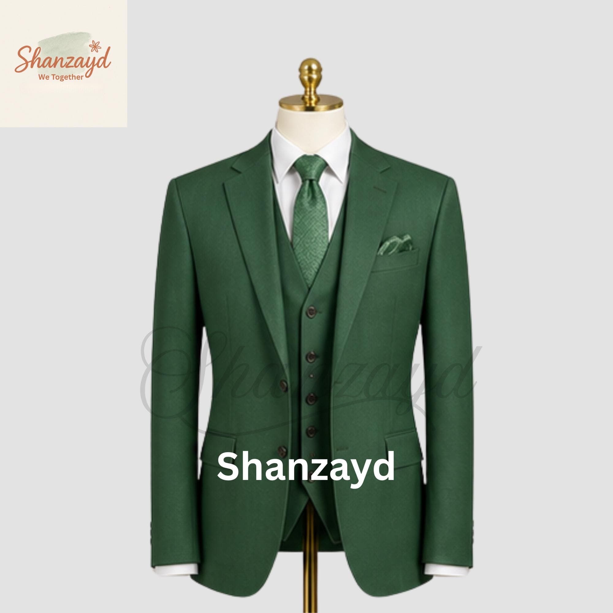 Mens Dark Green 3 Piece Suit, Emerald Green Wedding Suit for Men, Slim Fit Formal Suit, Groom Suit, Prom Suit, Groomsmen Outfit Set - image 5