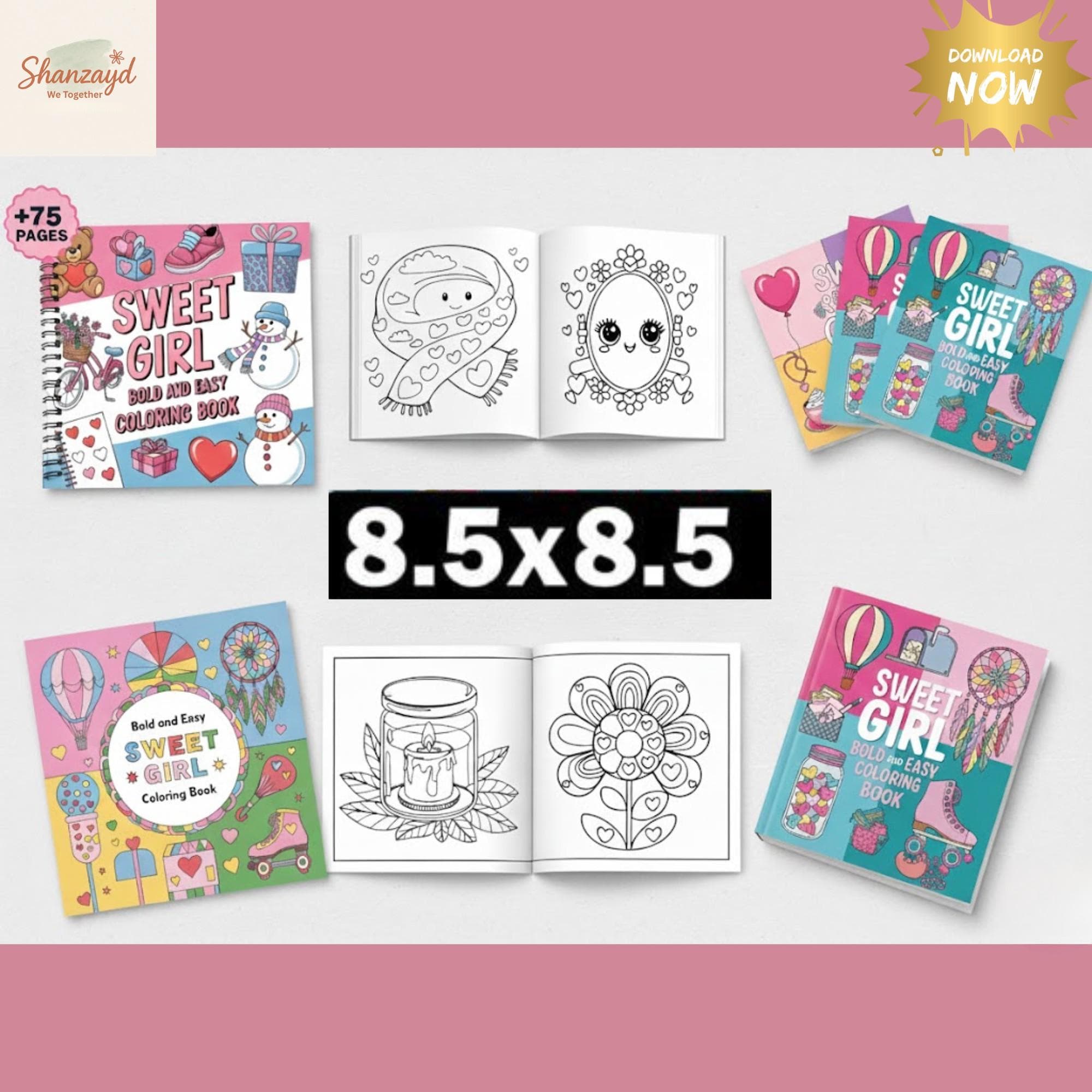 Girl Coloring Pages Printable KDP Interior Kids Coloring Book PDF Cute Girls Coloring Pages Commercial Use Instant Download - image 5
