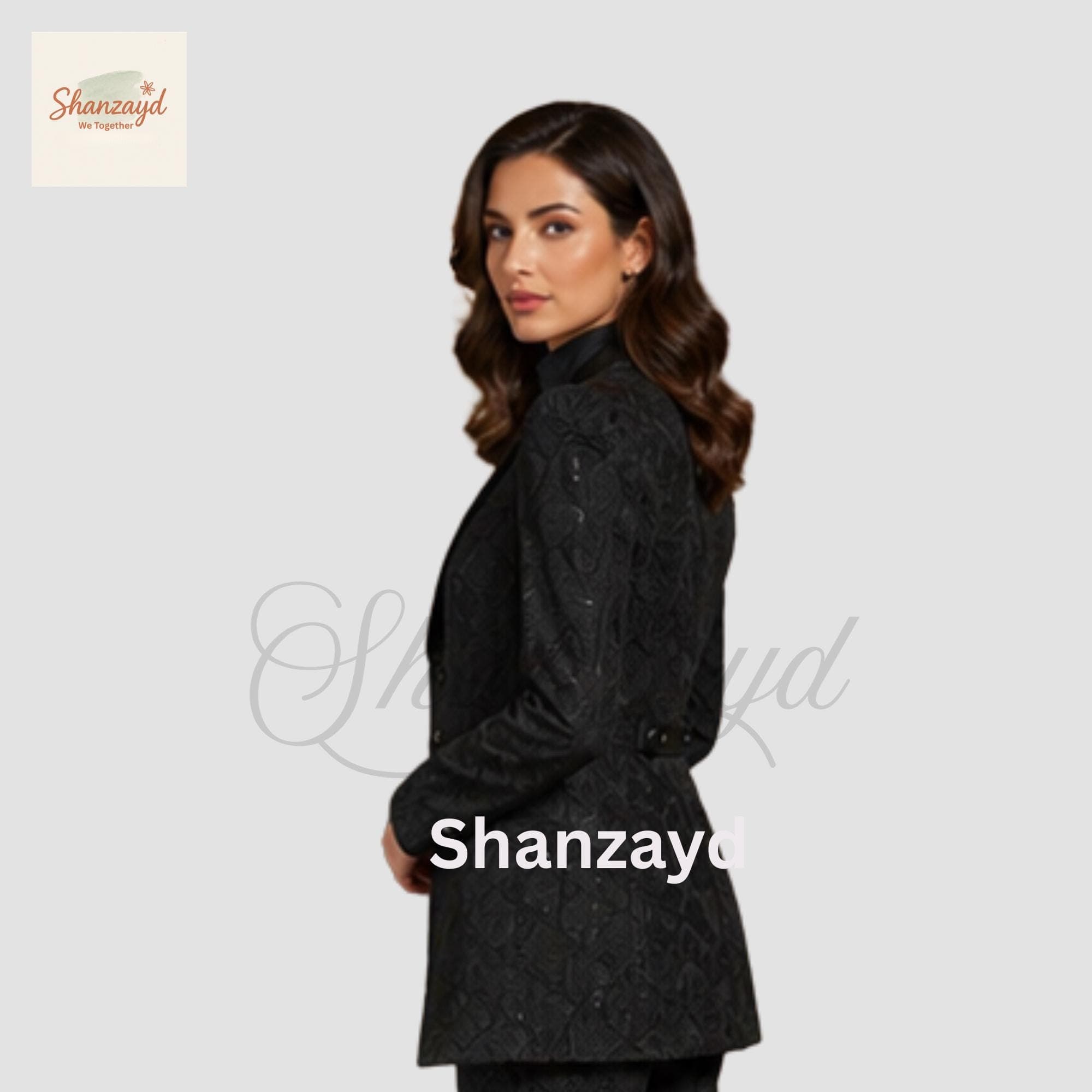 Womens Black Brocade Suit Gothic Victorian Blazer Set Formal 3 Piece Suit Women Tailored Jacket Vest Pants Elegant Wedding Outfit Women - image 4
