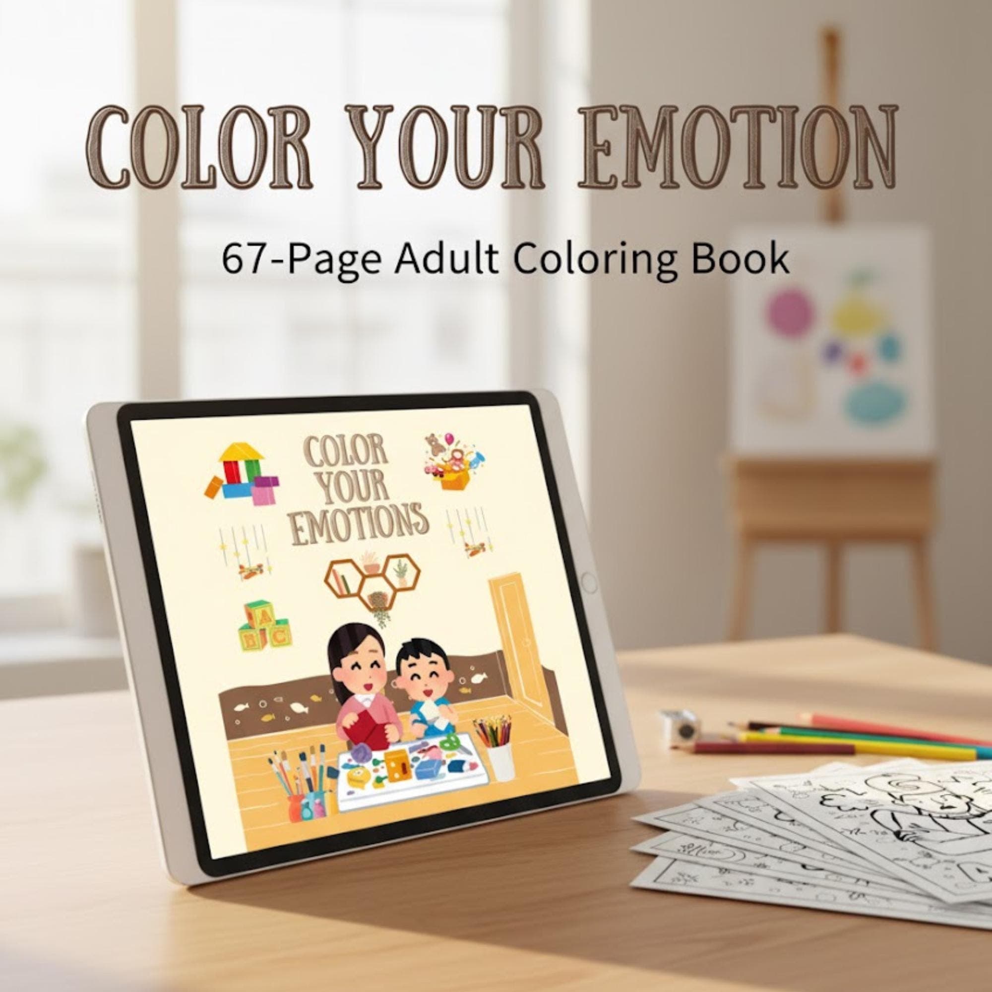 Adult Coloring Book PDF Color Psychology Emotional Coloring Pages Mindfulness Art Therapy Printable Stress Relief Mental Health Gift - image 4