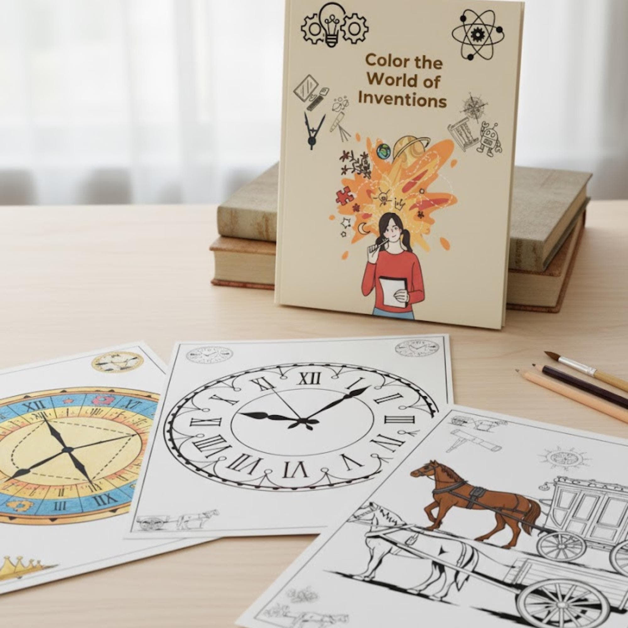Educational History Coloring Book Printable PDF Kids Learning Coloring Pages Homeschool Activity History Worksheets Instant Download - image 3