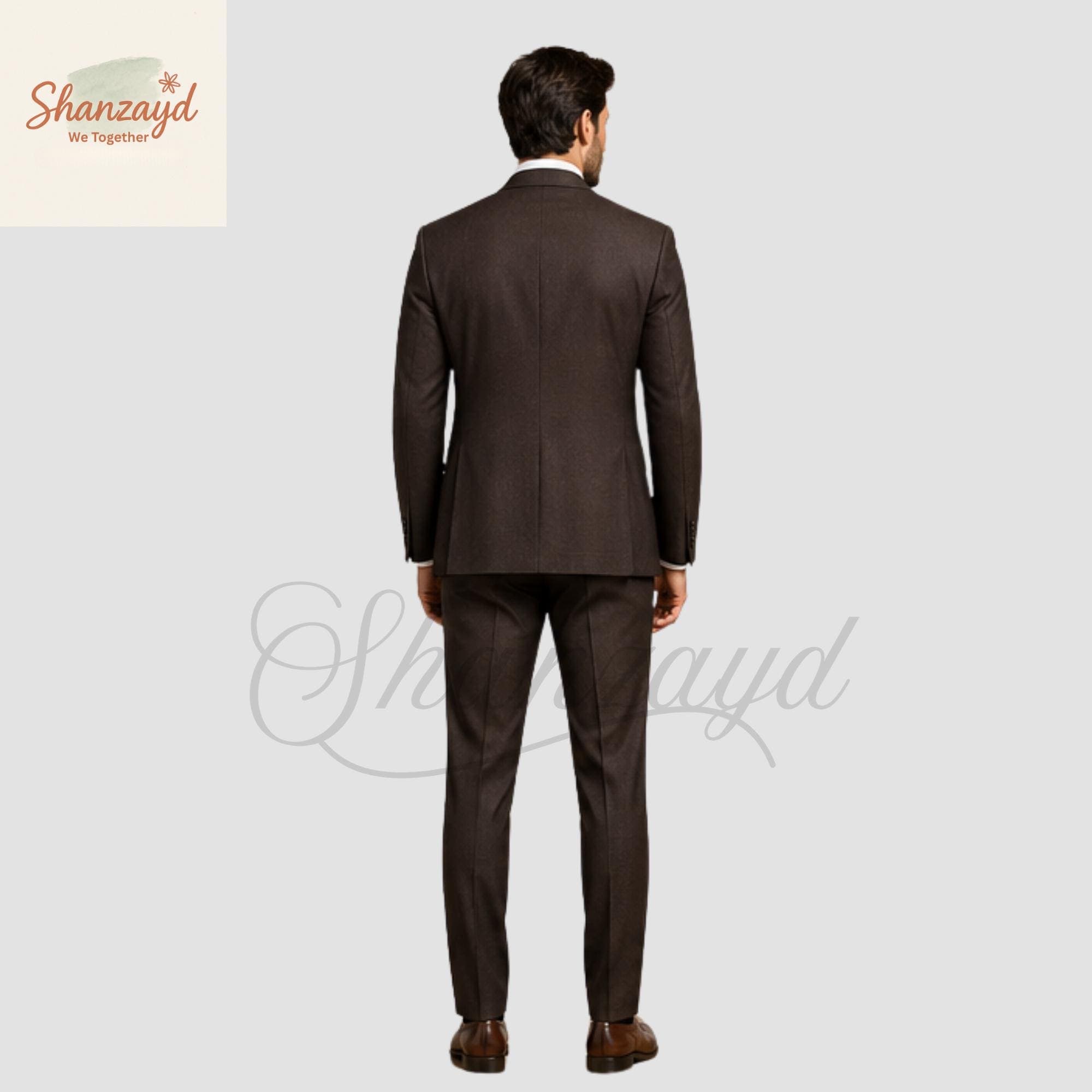 Mens Brown 3 Piece Suit Slim Fit Formal Suit Wedding Suit Groom Suit Business Suit Classic Tailored Suit Vest Pants Set Custom Suit - image 3