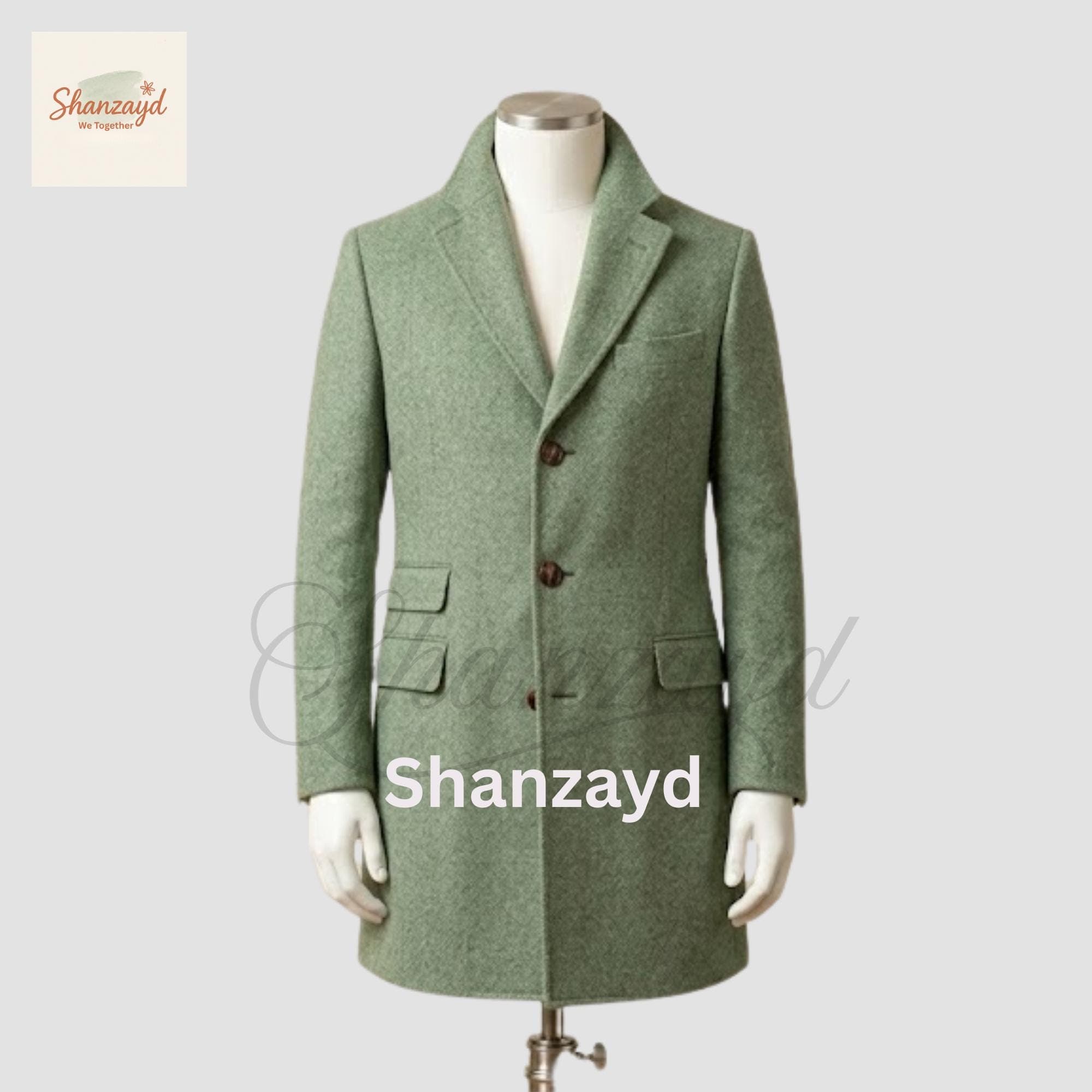 Victorian Suit 3 Piece , Sage Green Gothic suit, Wedding Suit Men, Slim Fit Formal Suit, Groom Outfit, Classic Long Coat Suit Set - image 5