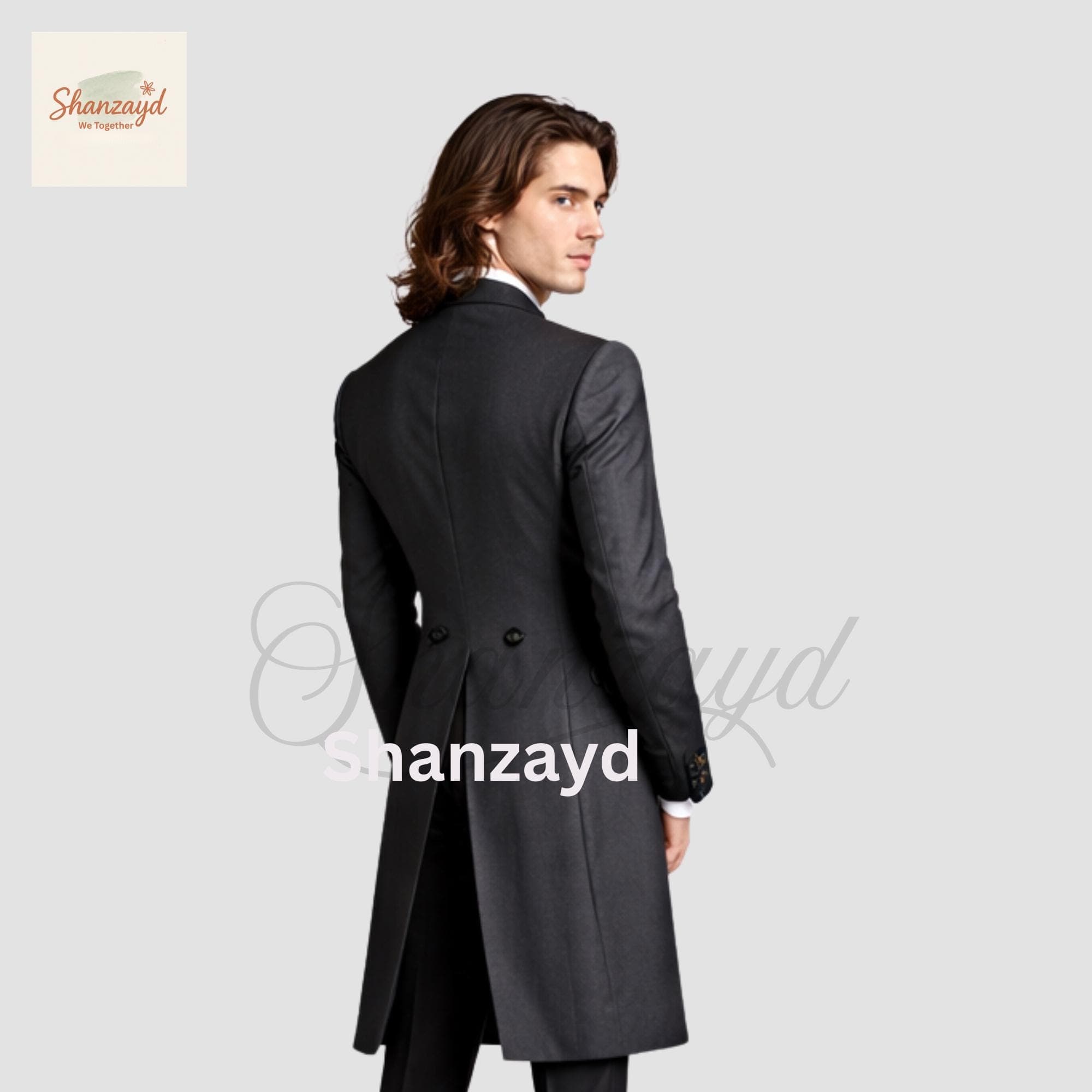 Black Tailcoat Suit Men, Victorian Frock Coat Tuxedo, Formal Wedding Suit Groom, Gothic Tailcoat Outfit, Custom 3 Piece Suit - image 3