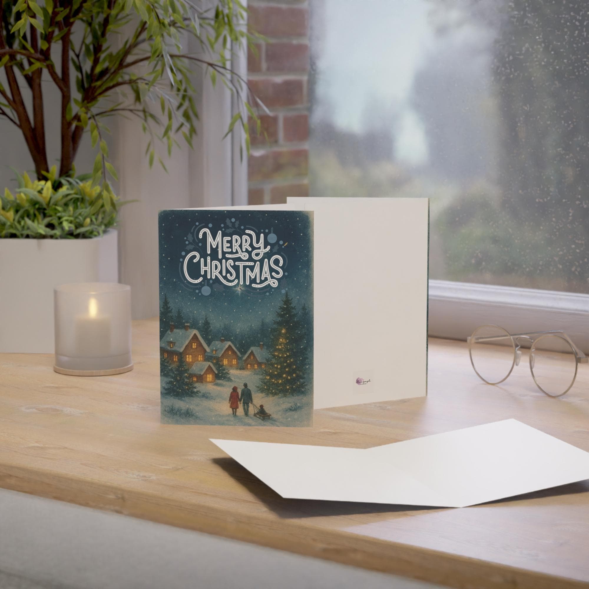 Vintage Christmas Card  • Mum Christmas Card • Winter Holiday Greeting Card • 5x7 PDF •  Instant Download - image 5