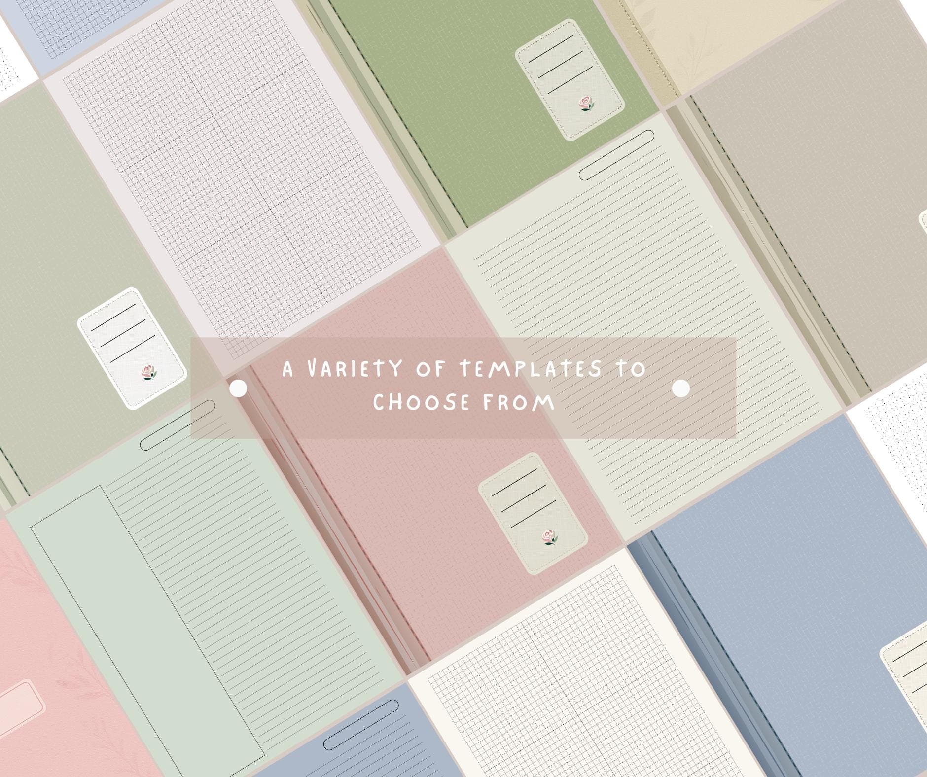 Pastel Digital Note Templates & Stickers | Goodnotes, Notability (Digital Download) - image 3