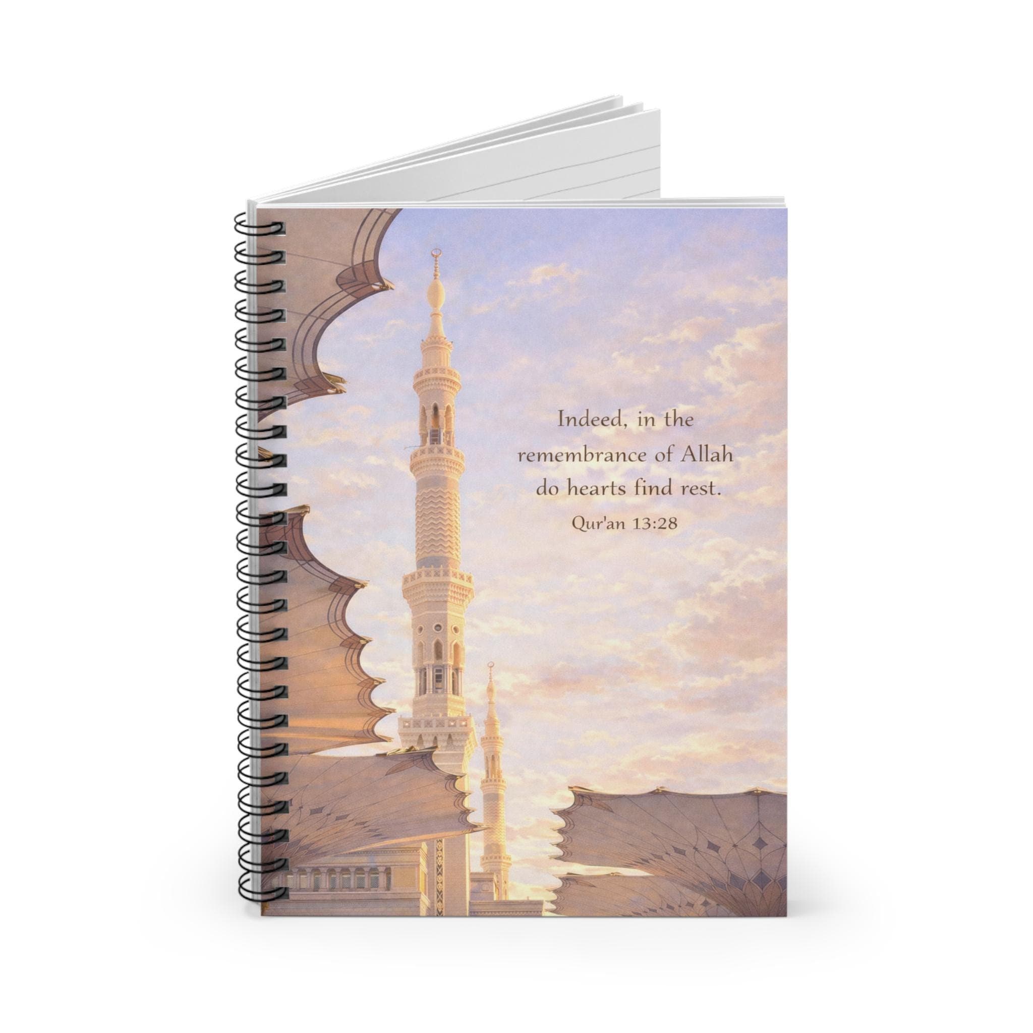 Madinah Sunset Muslim Illustration Notebook | Spiral Ruled Journal - image 3