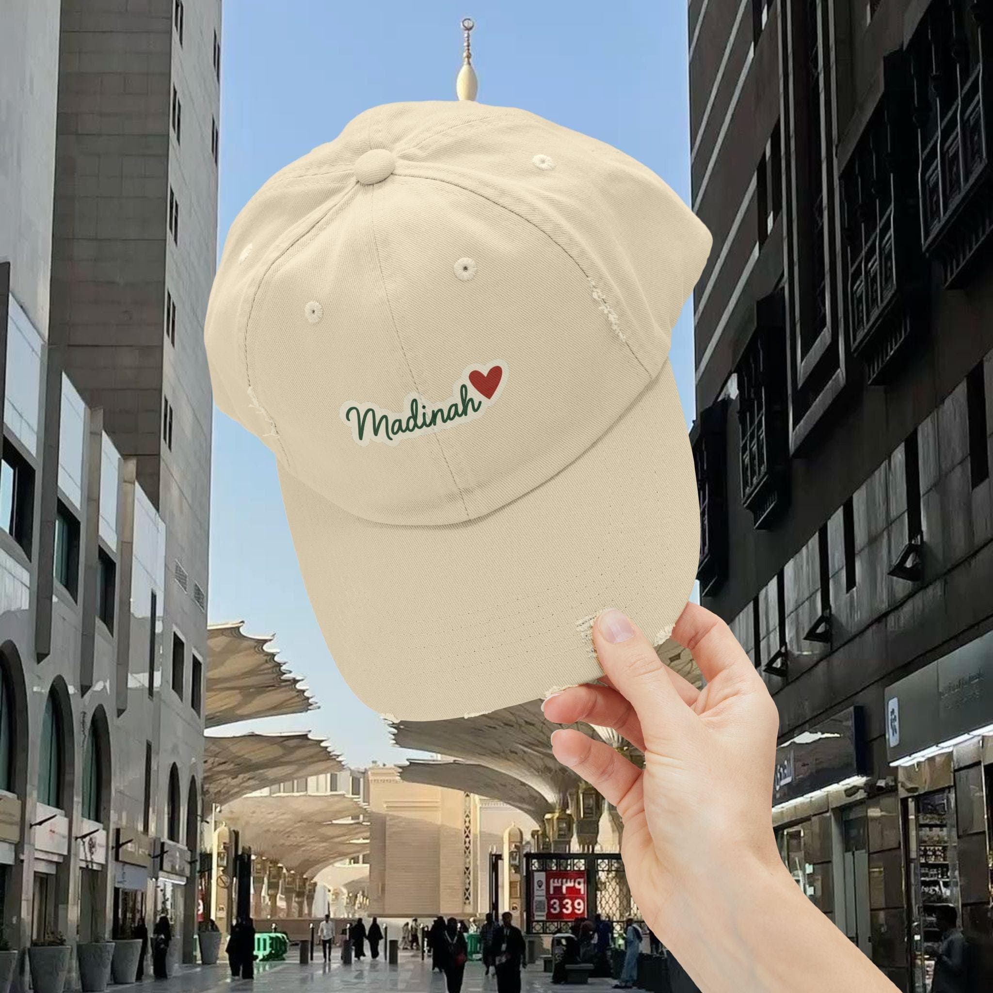 Madinah Heart Baseball Cap | Ramadan, Umrah, Hajj, Muslim Gift, Eid