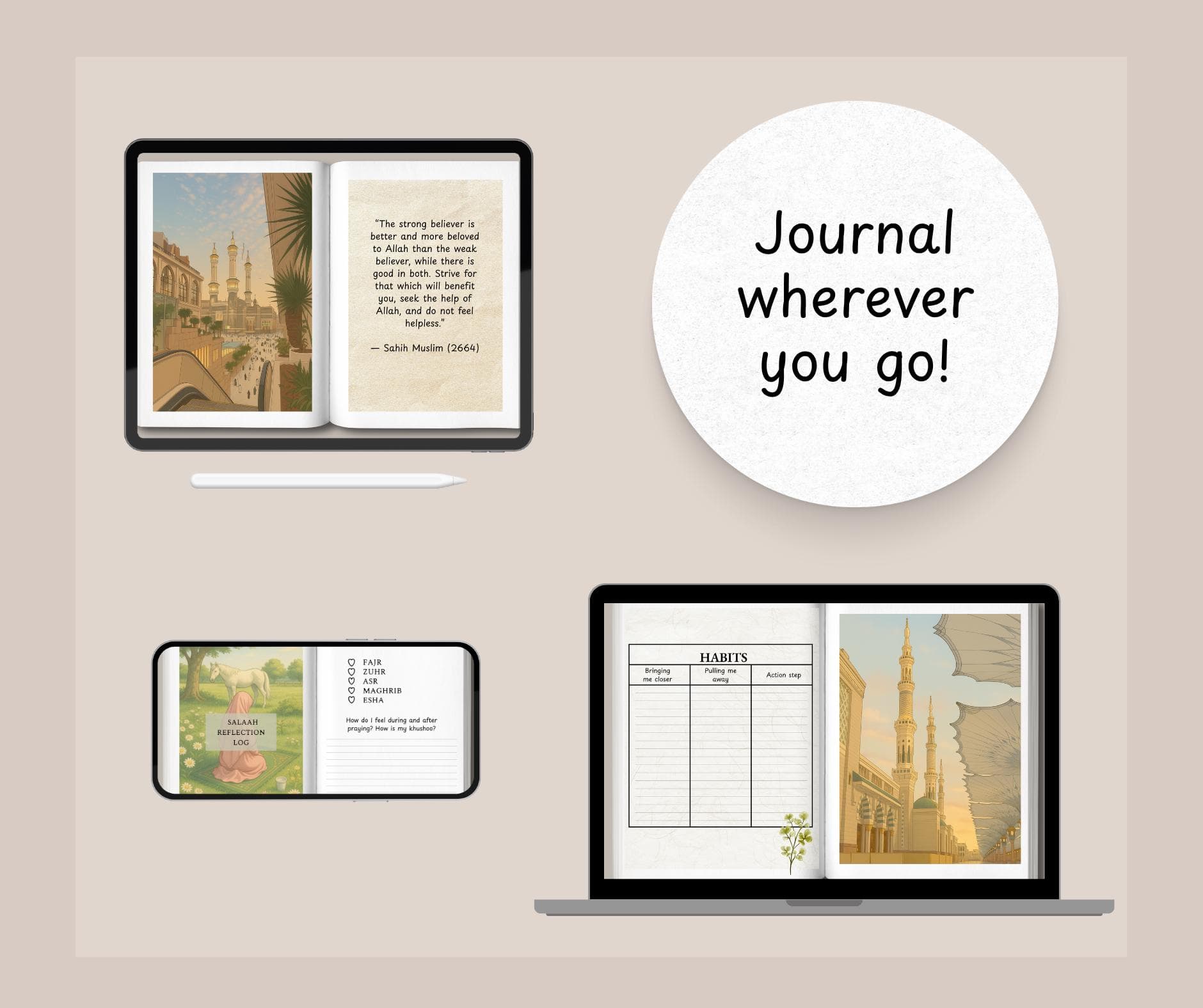 Islamic Reflection Journal | Mindfulness | Gratitude | Interactive Faith Planner | Muslim Women | Healing | Emotional Check-In & Self-Care - image 5