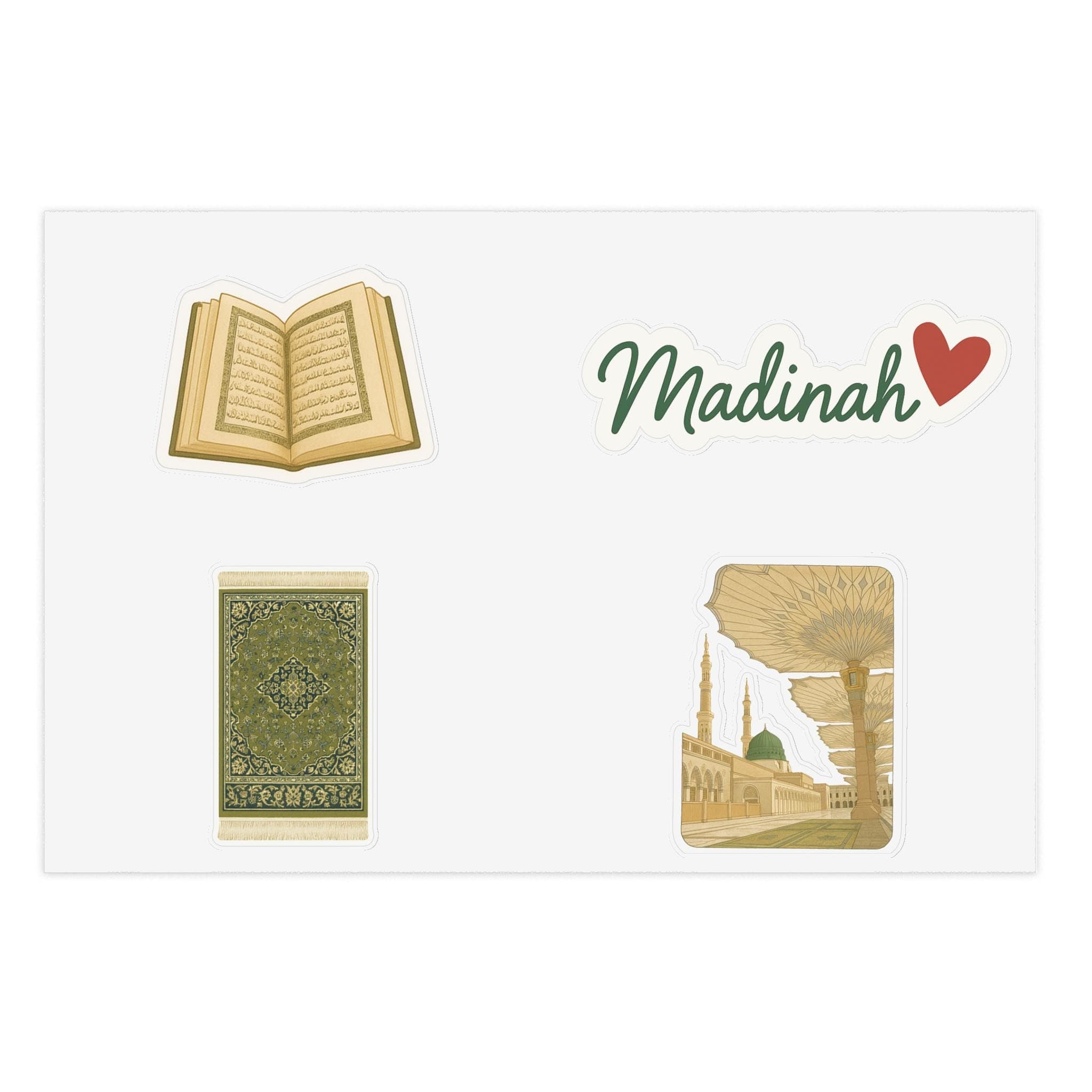 Madinah Inspired Sticker Sheet | Islamic City Illustration, Mosque Icons - image 3