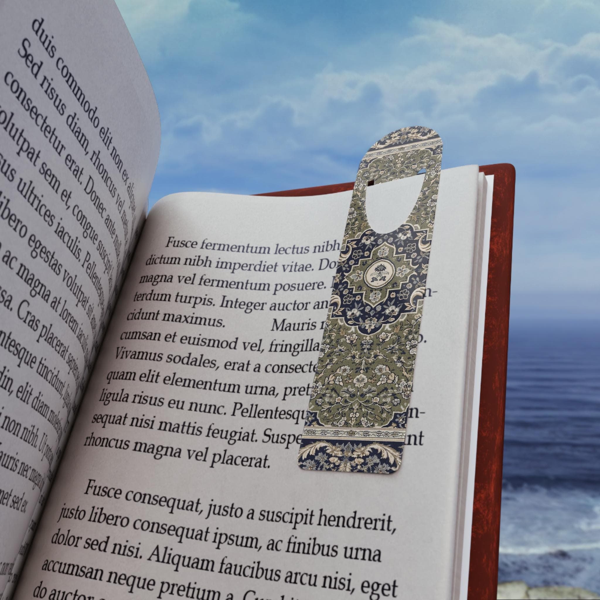 Madinah Rawda Metal Bookmark | Islamic Mosque Floral Design