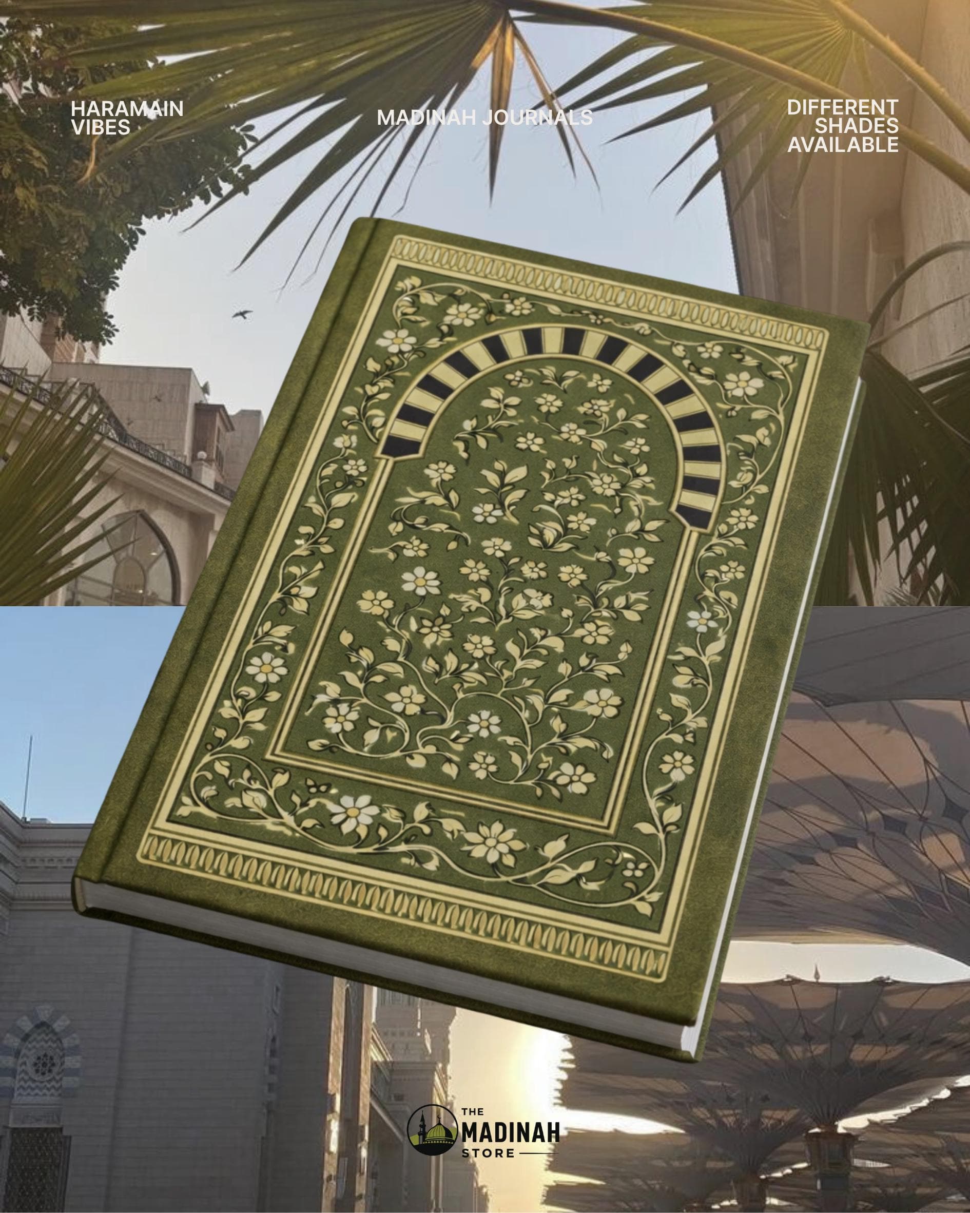 Madinah Rawda Green Journal | Islamic Journal for Ramadan, Hajj, Reflection Notebook, Muslim Gift