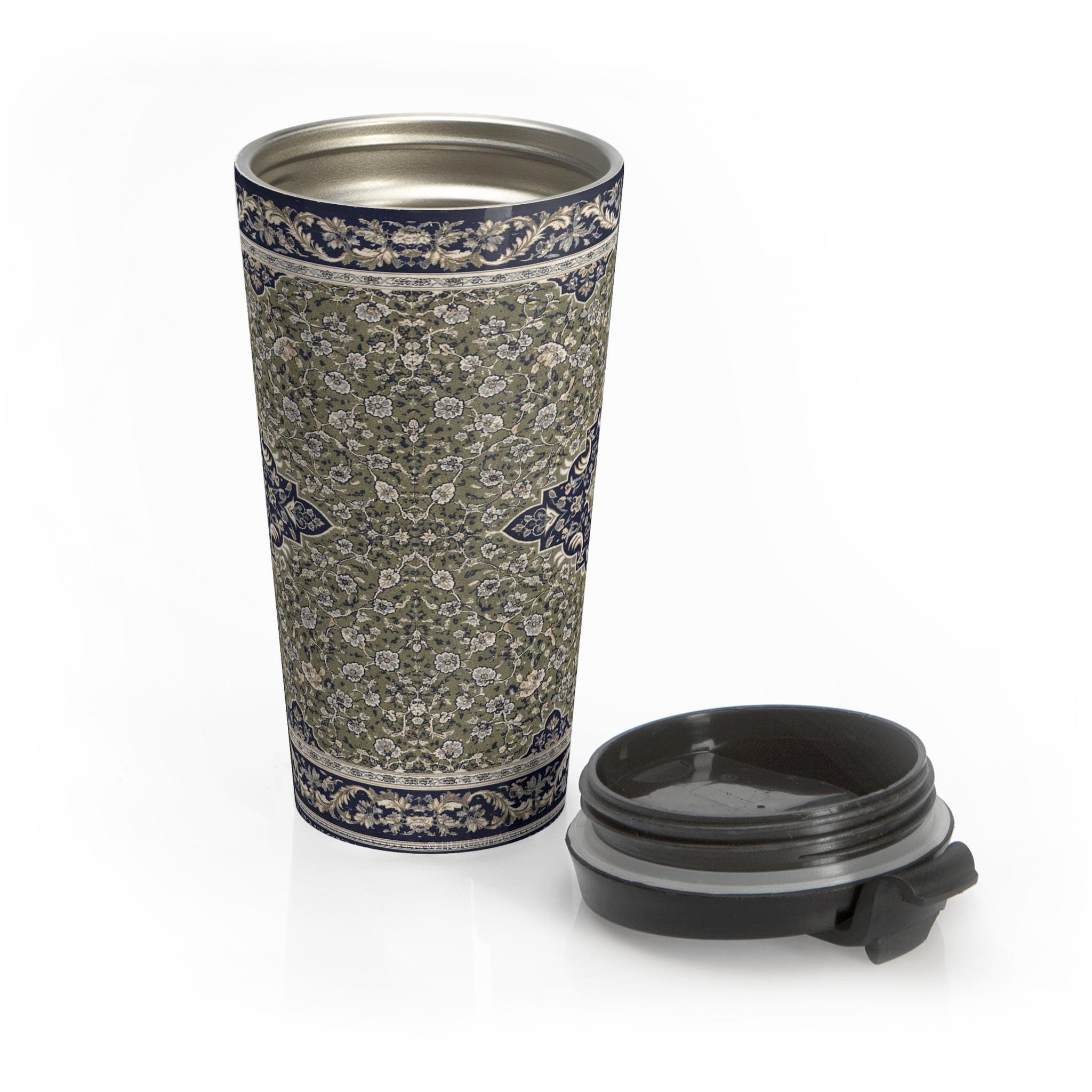Madinah Rawda Design Stainless Steel Travel Mug | Islamic Mosque Art - image 4