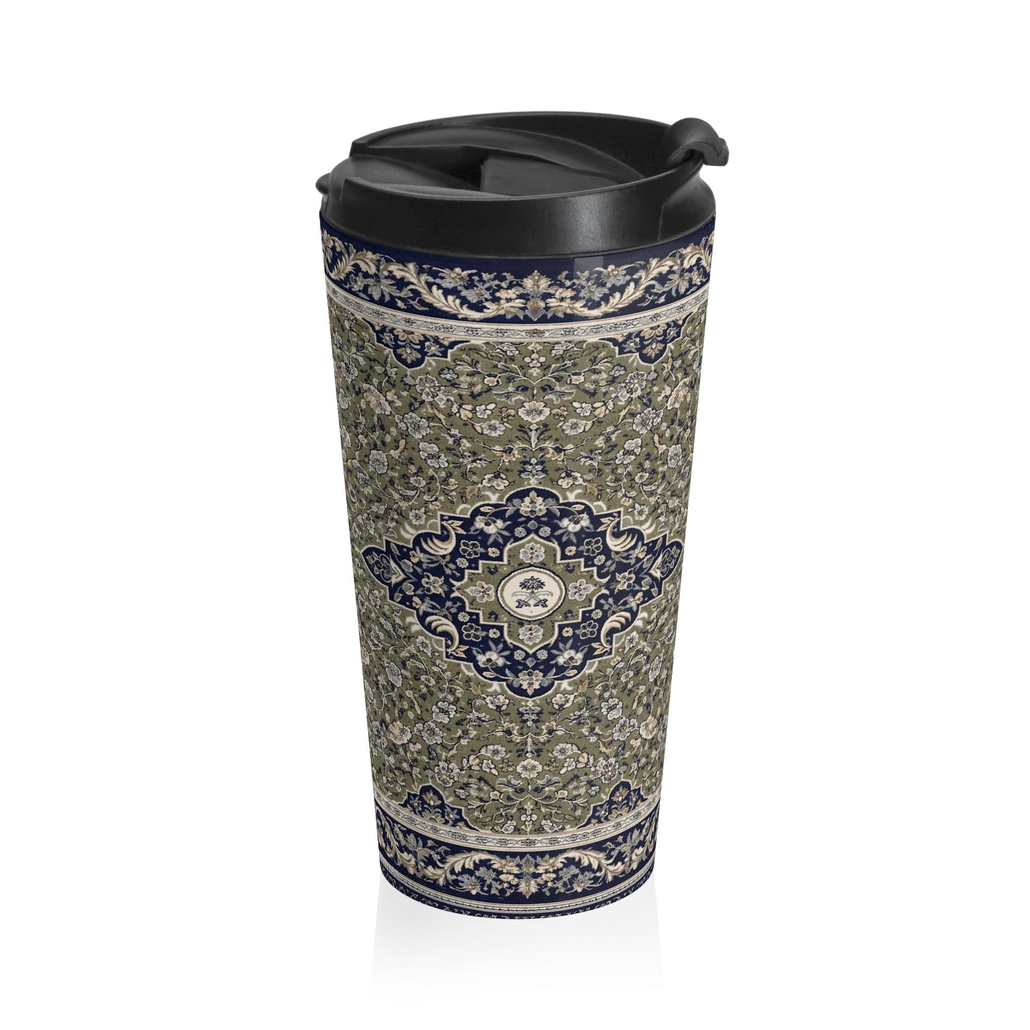 Madinah Rawda Design Stainless Steel Travel Mug | Islamic Mosque Art - image 3