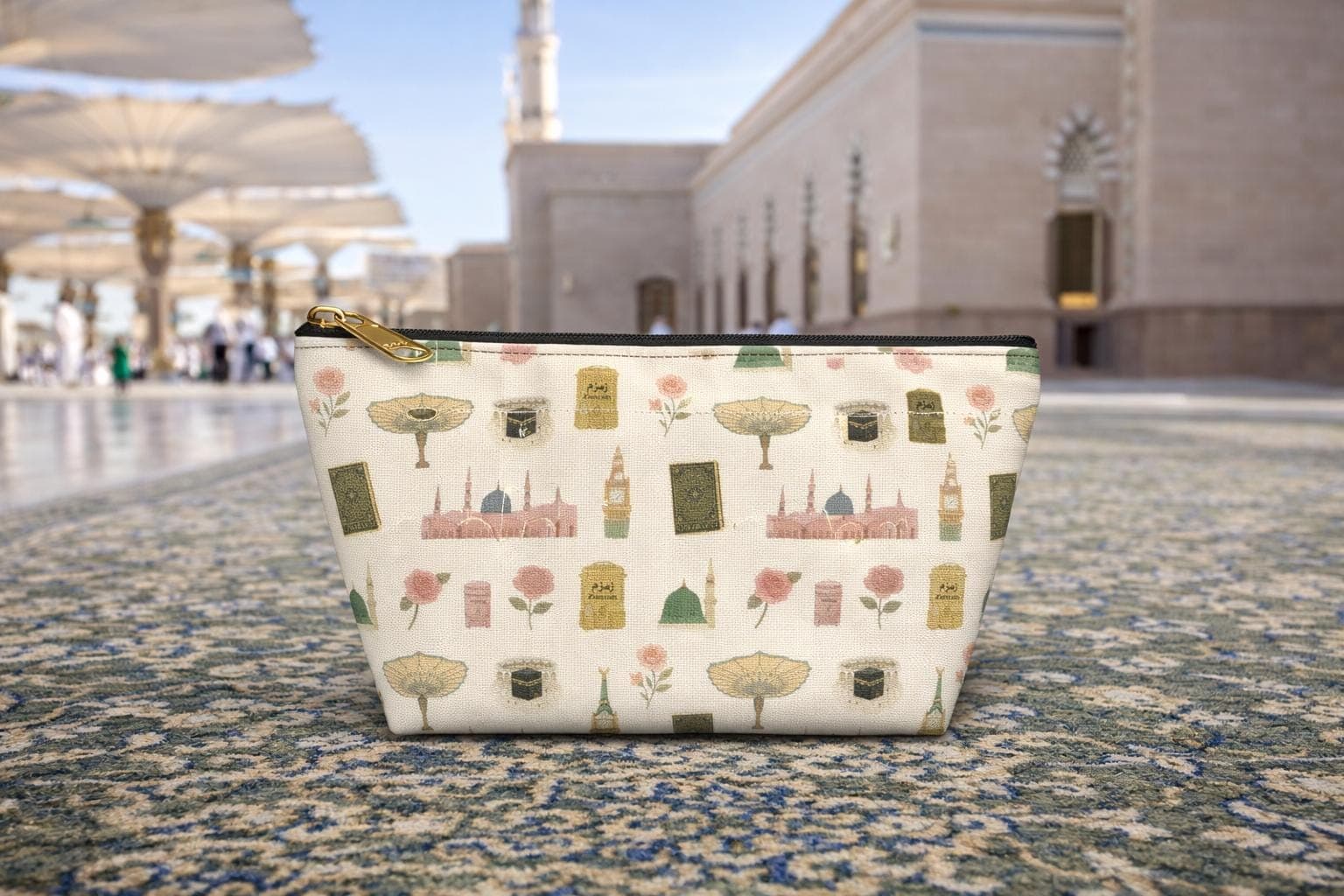 Madinah Makkah Accessory Pouch | Islamic pouch for Umrah, Ramadan, Hajj, Muslim Gift