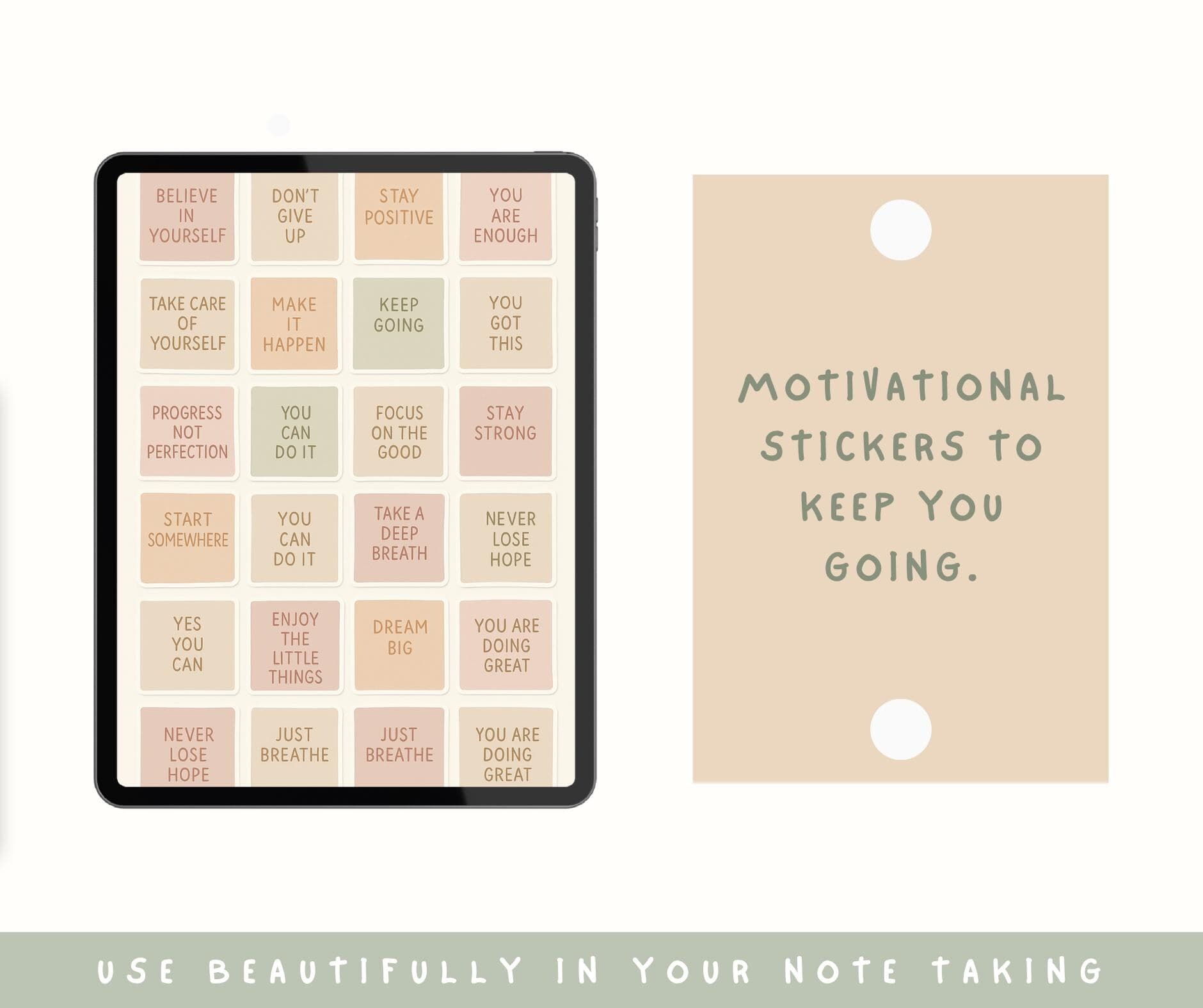 Pastel Digital Note Templates & Stickers | Goodnotes, Notability (Digital Download) - image 5