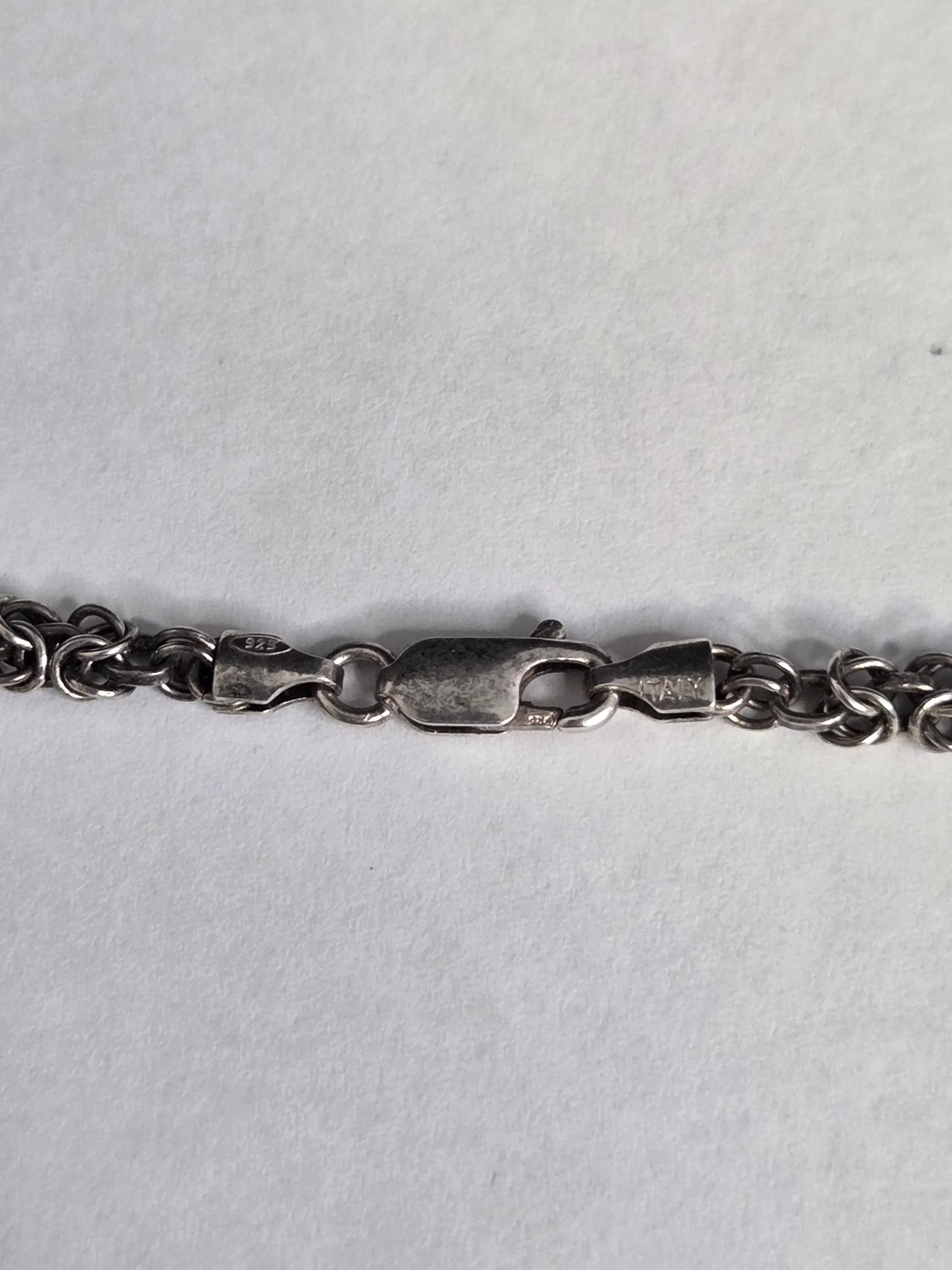 Italian Sterling Silver Byzantine Chain Necklace | 17.5” | 17g | 925 Silver | Classic King’s Weave - image 4